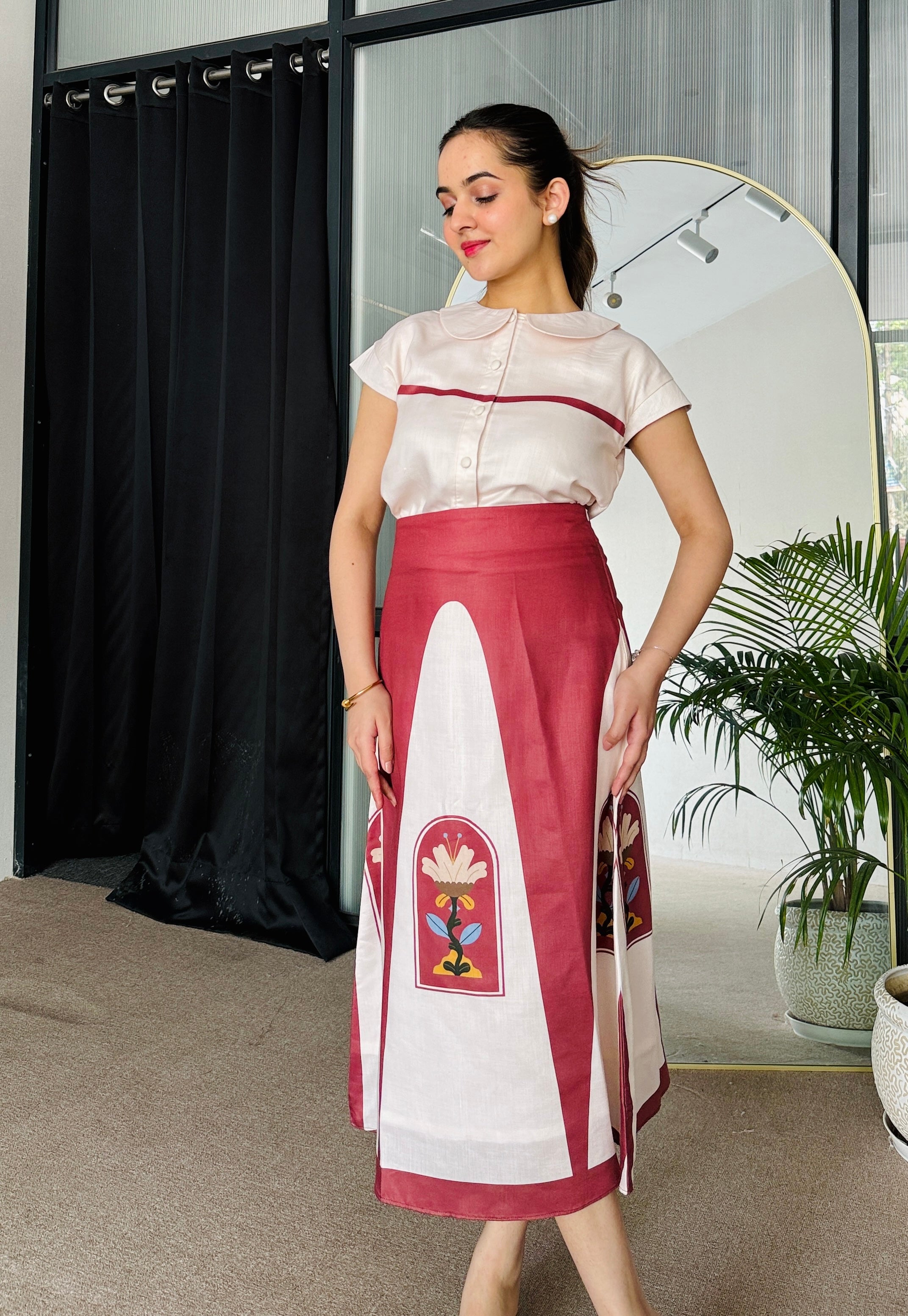 Rose & Pearl Skirt Set