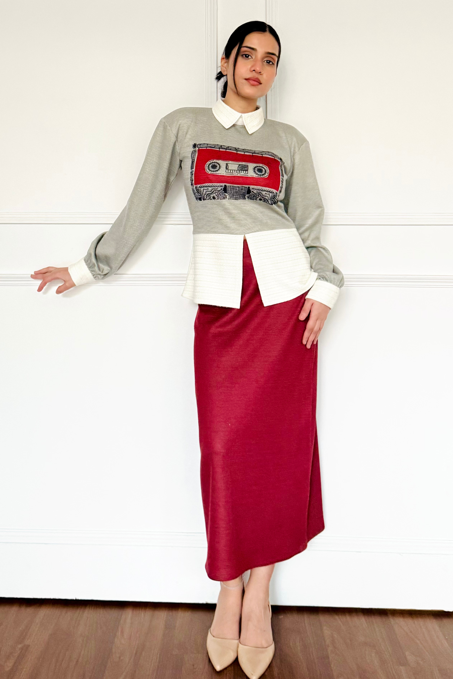 Crimson Winter Skirt Set