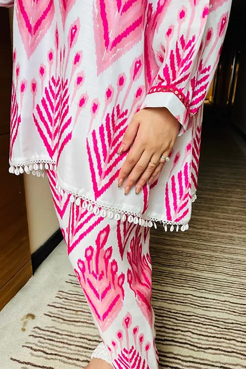 Ikkat Fusion Festive Kurta Set