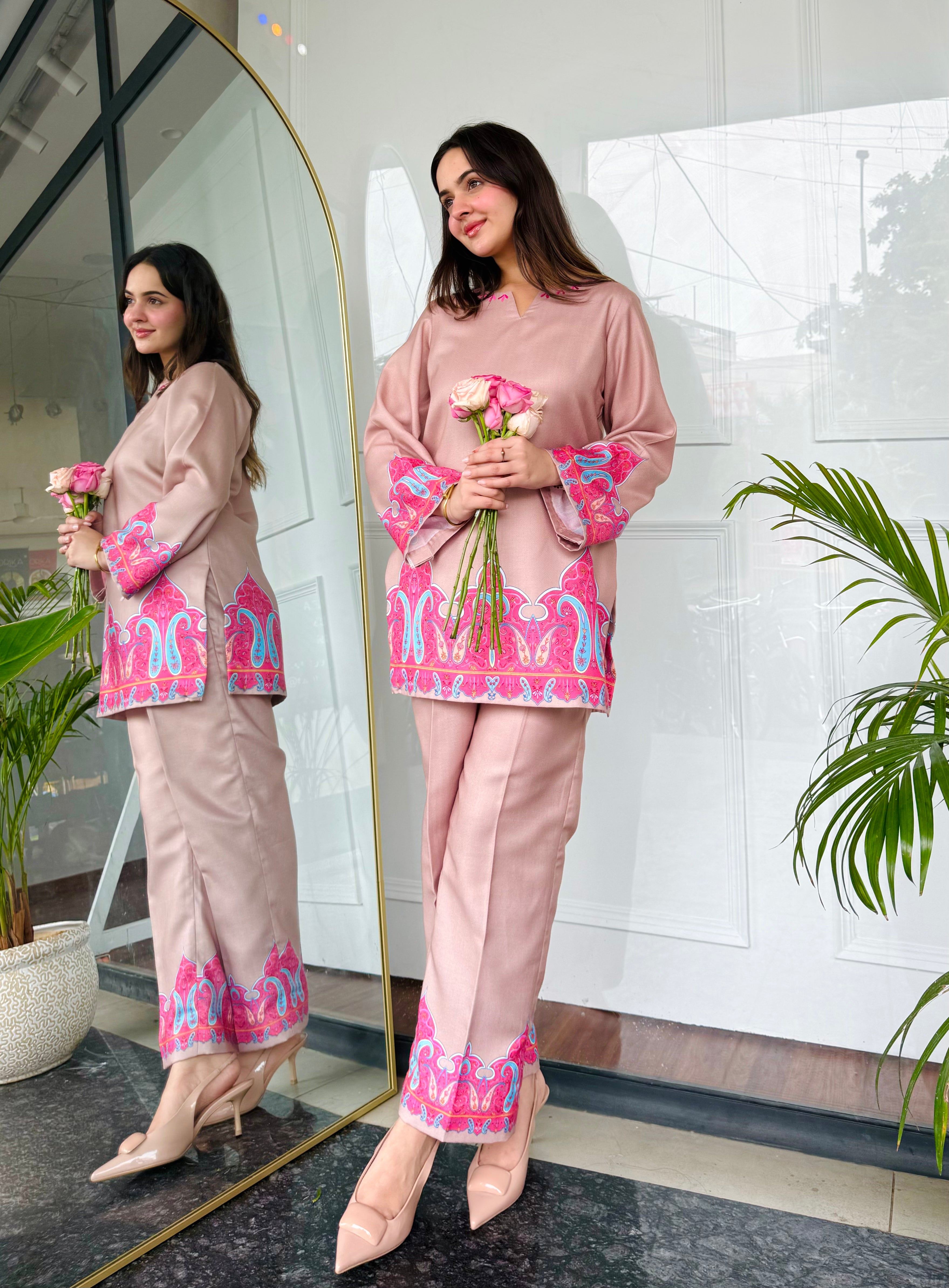 Mocha Rose Kurta Set