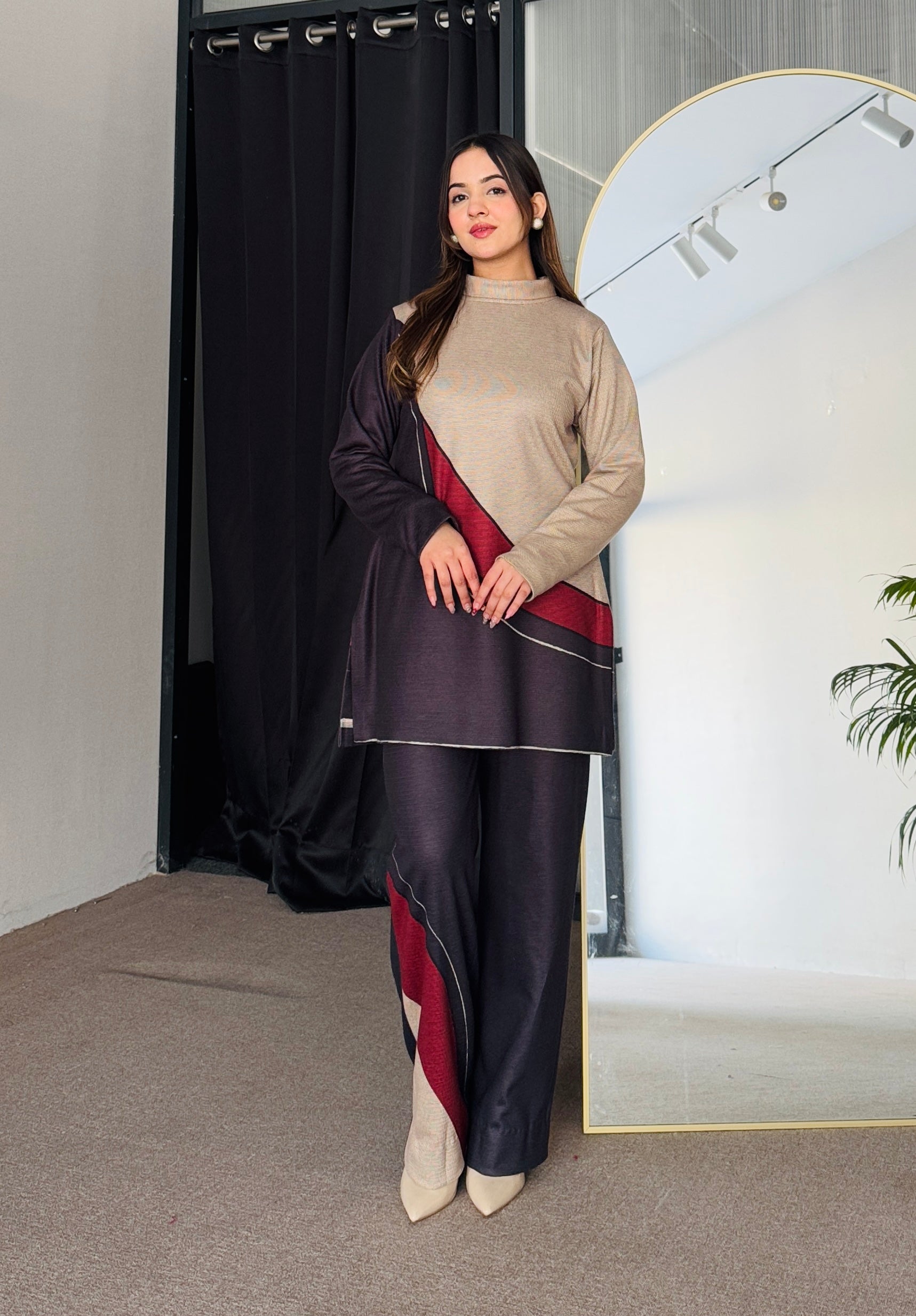 Vivid Winter Woollen Co Ord Set