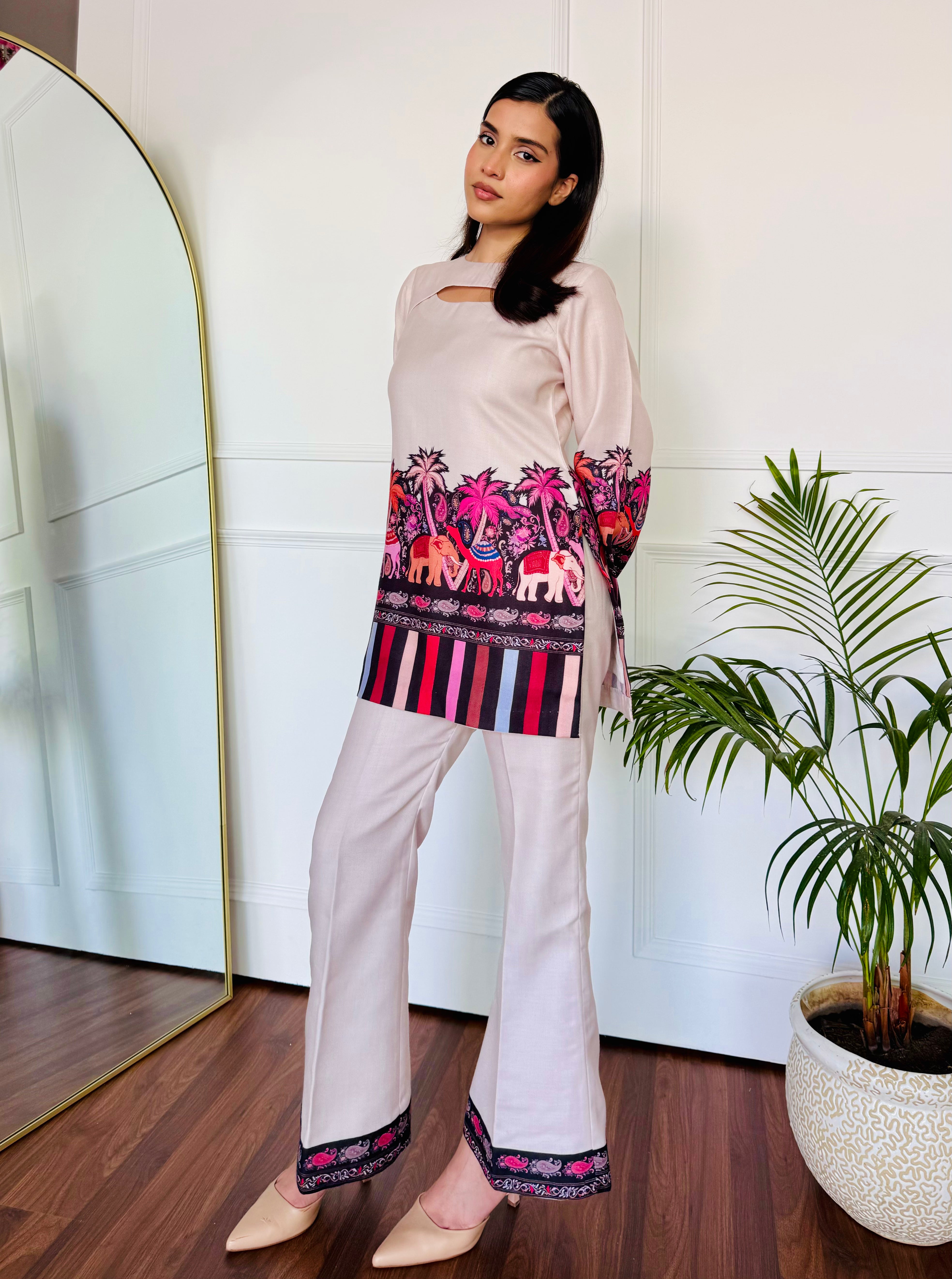 Pink Camel Kurta Set