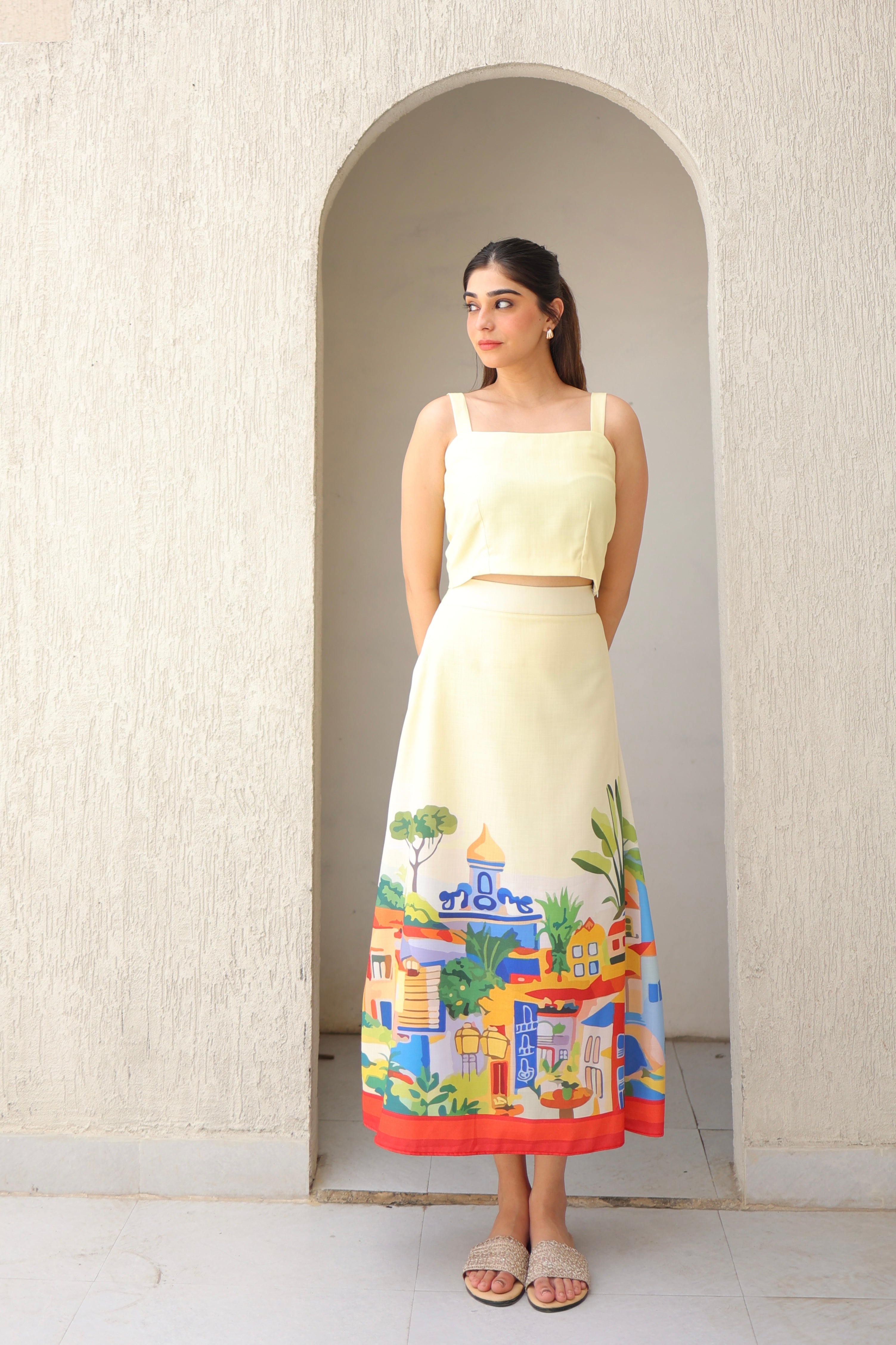 Lemon Twist Summer Skirt Set