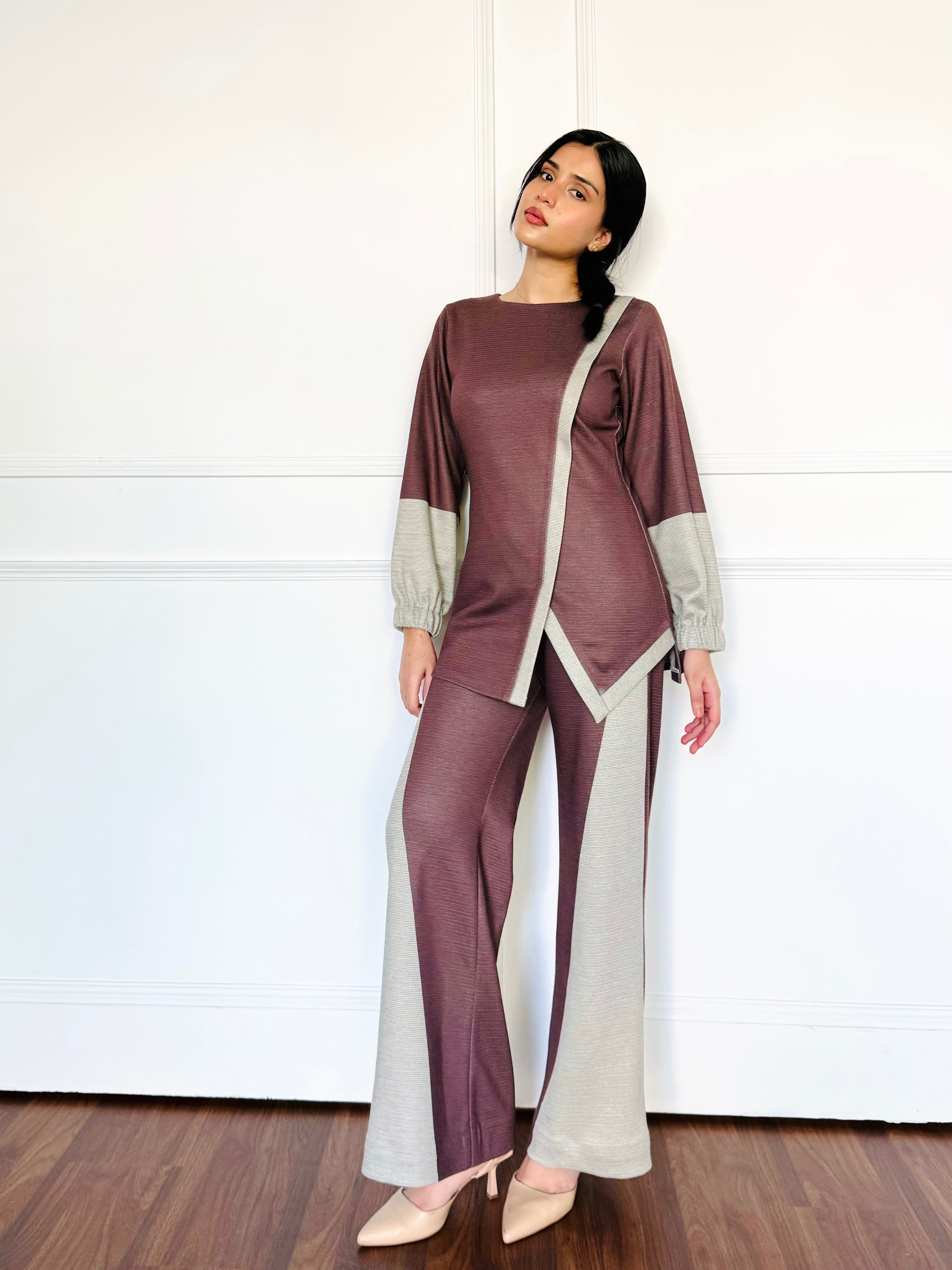 Dual Tone Woollen Co-ord Set