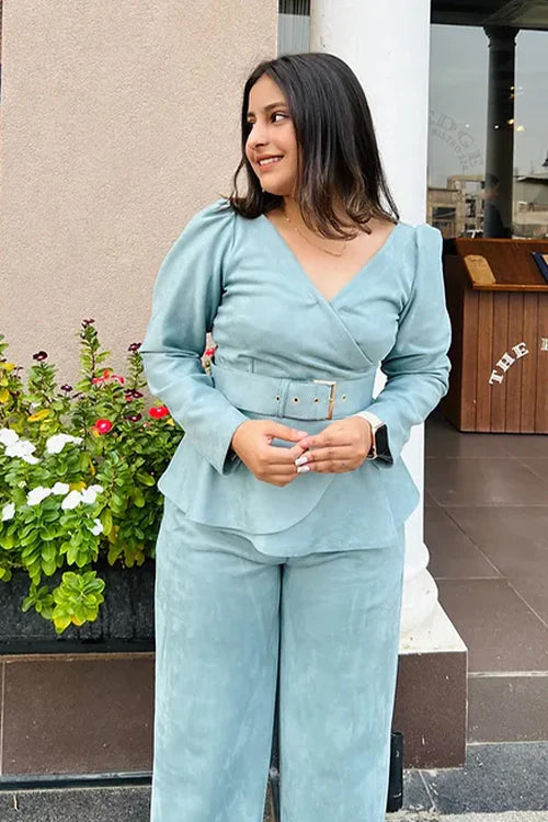 Dreamy Blue Suede Coord