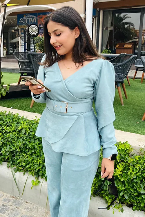 Dreamy Blue Suede Coord