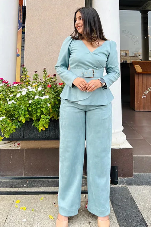 Dreamy Blue Suede Coord
