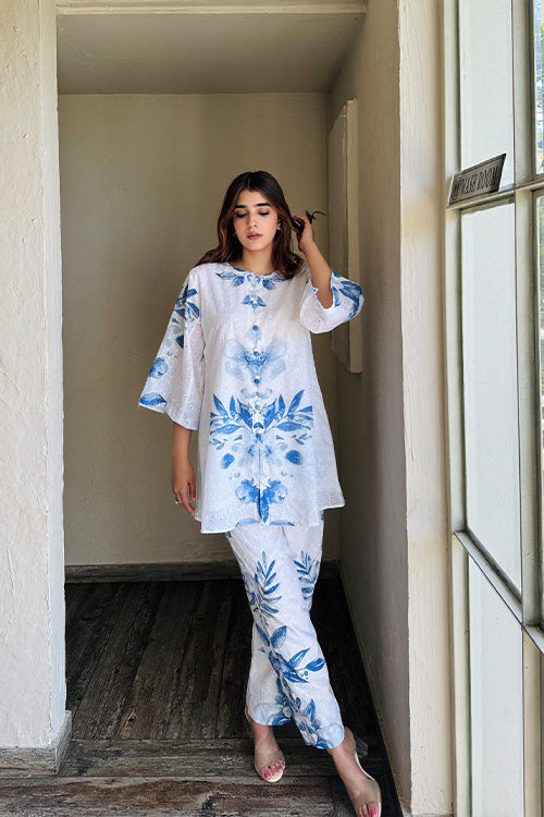 White Schiffi Coord Set