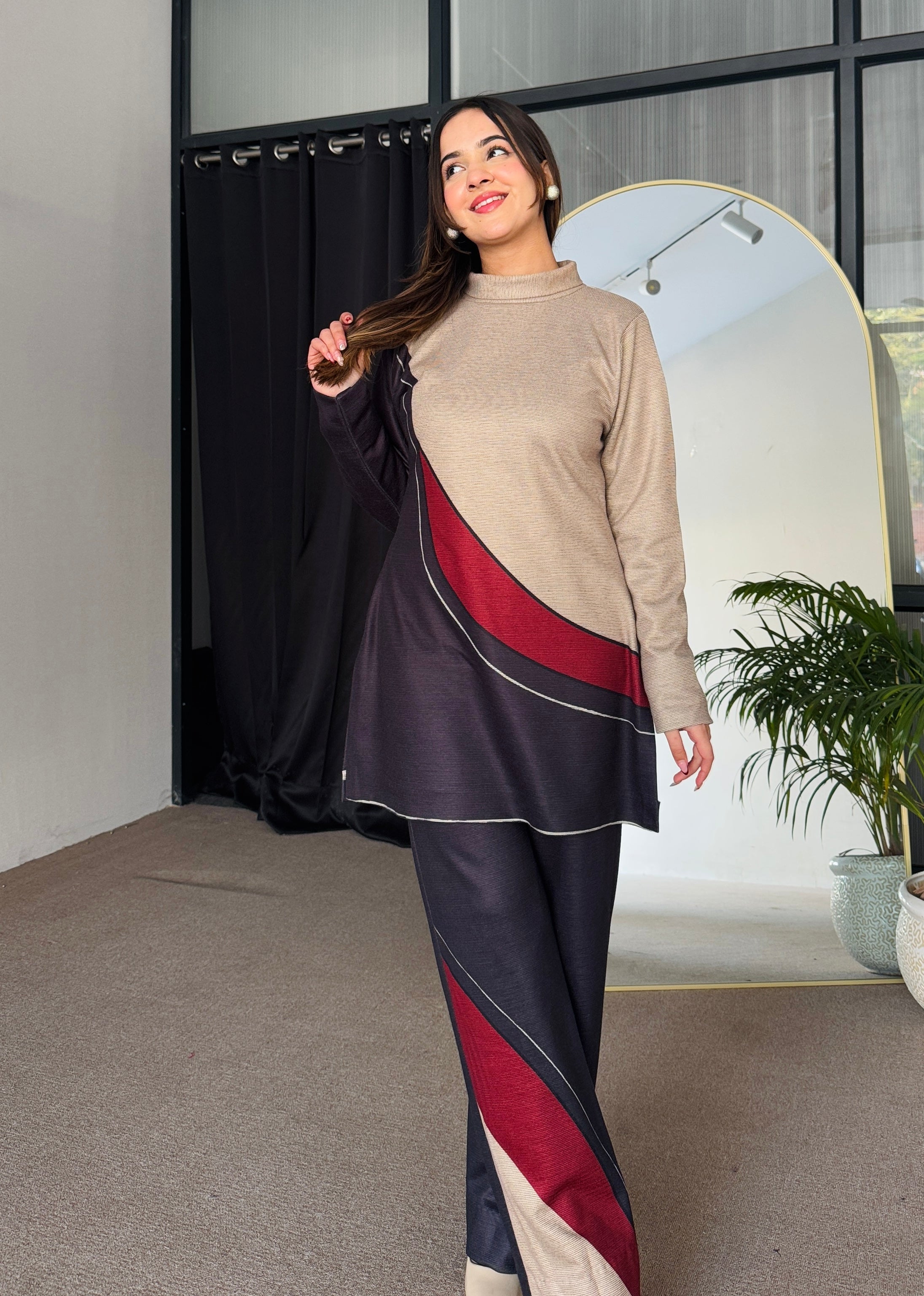 Vivid Winter Woollen Co Ord Set