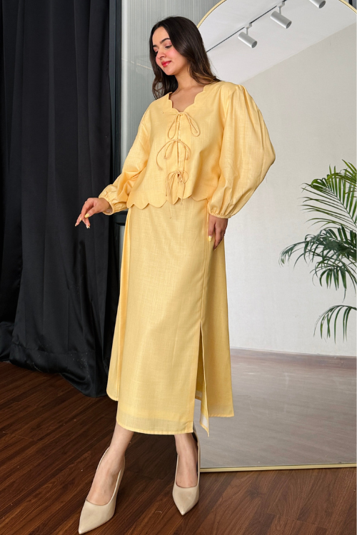Lemon Meringue Skirt Set