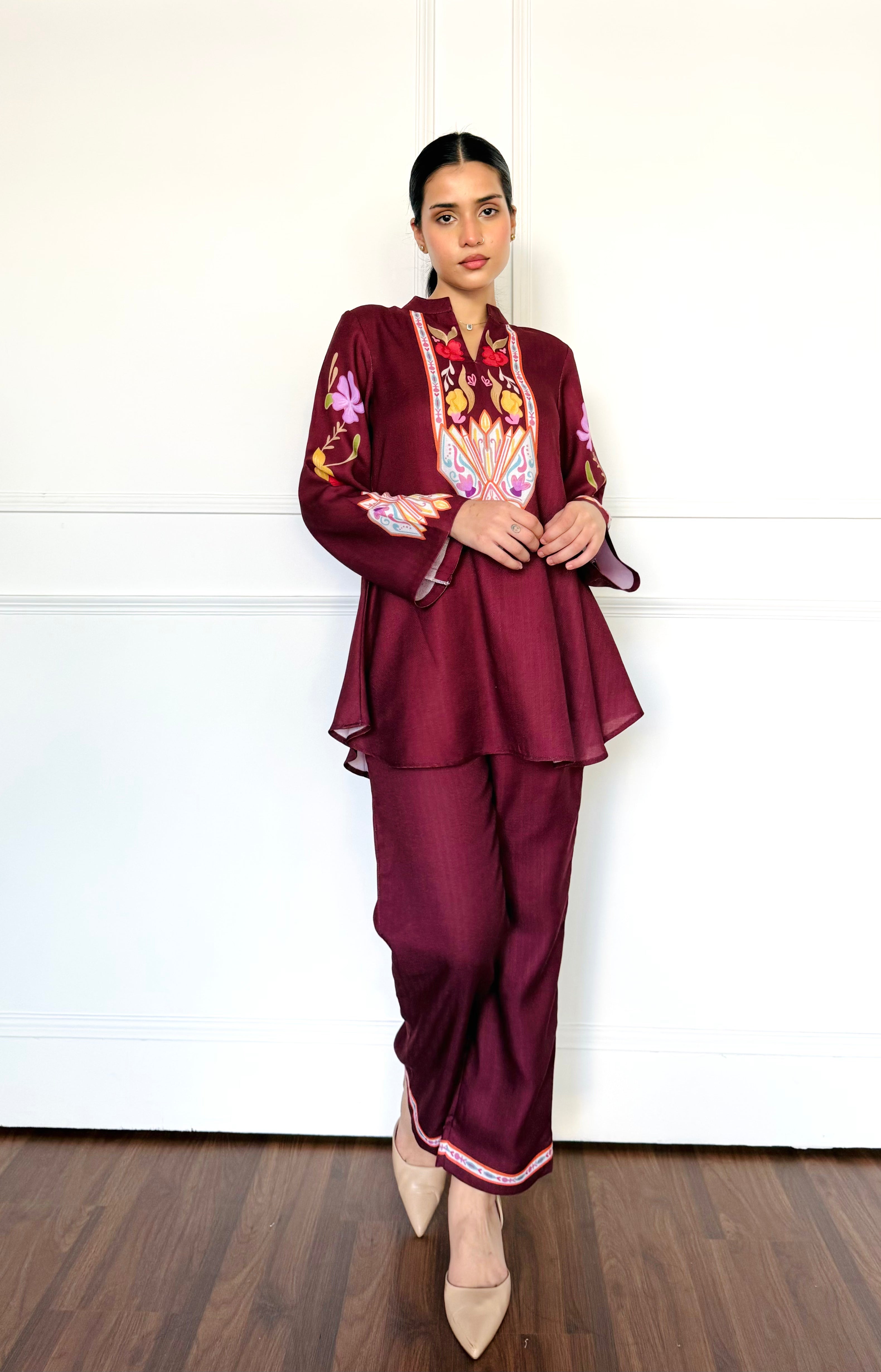 Maroon Winter Co-ord Set