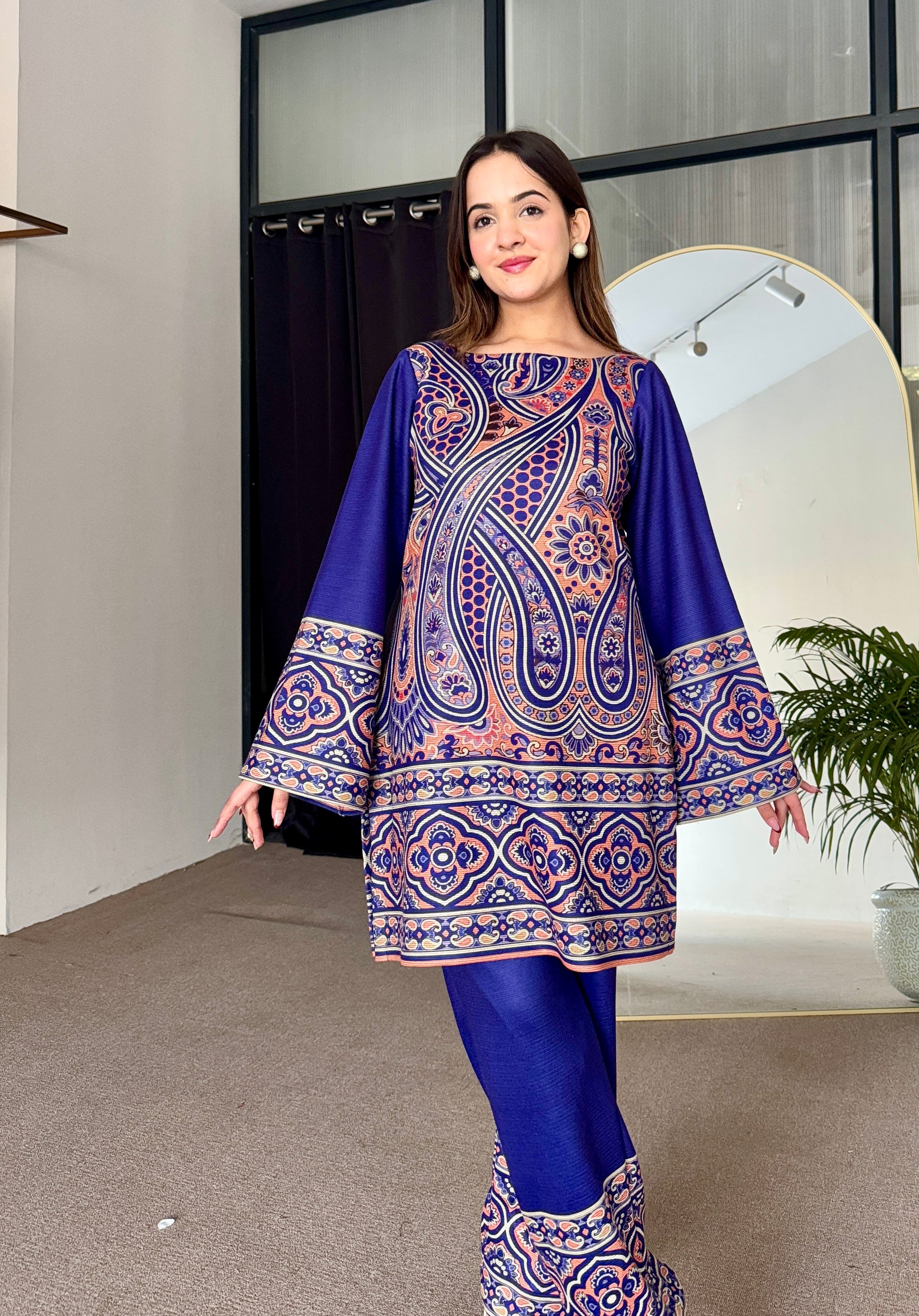 Royal Azure Woollen Kurta Set