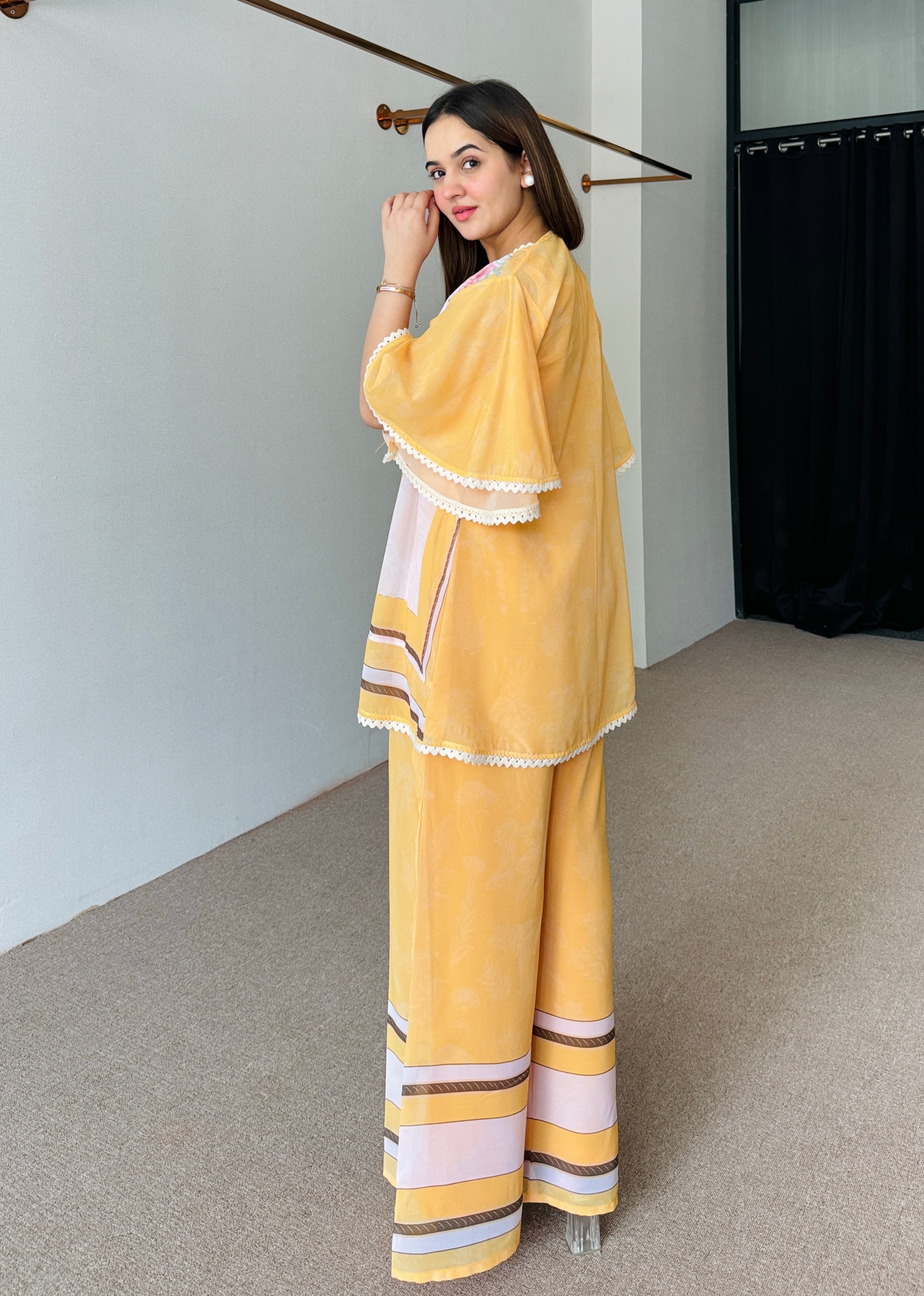 Festive Yellow Fusion Coord