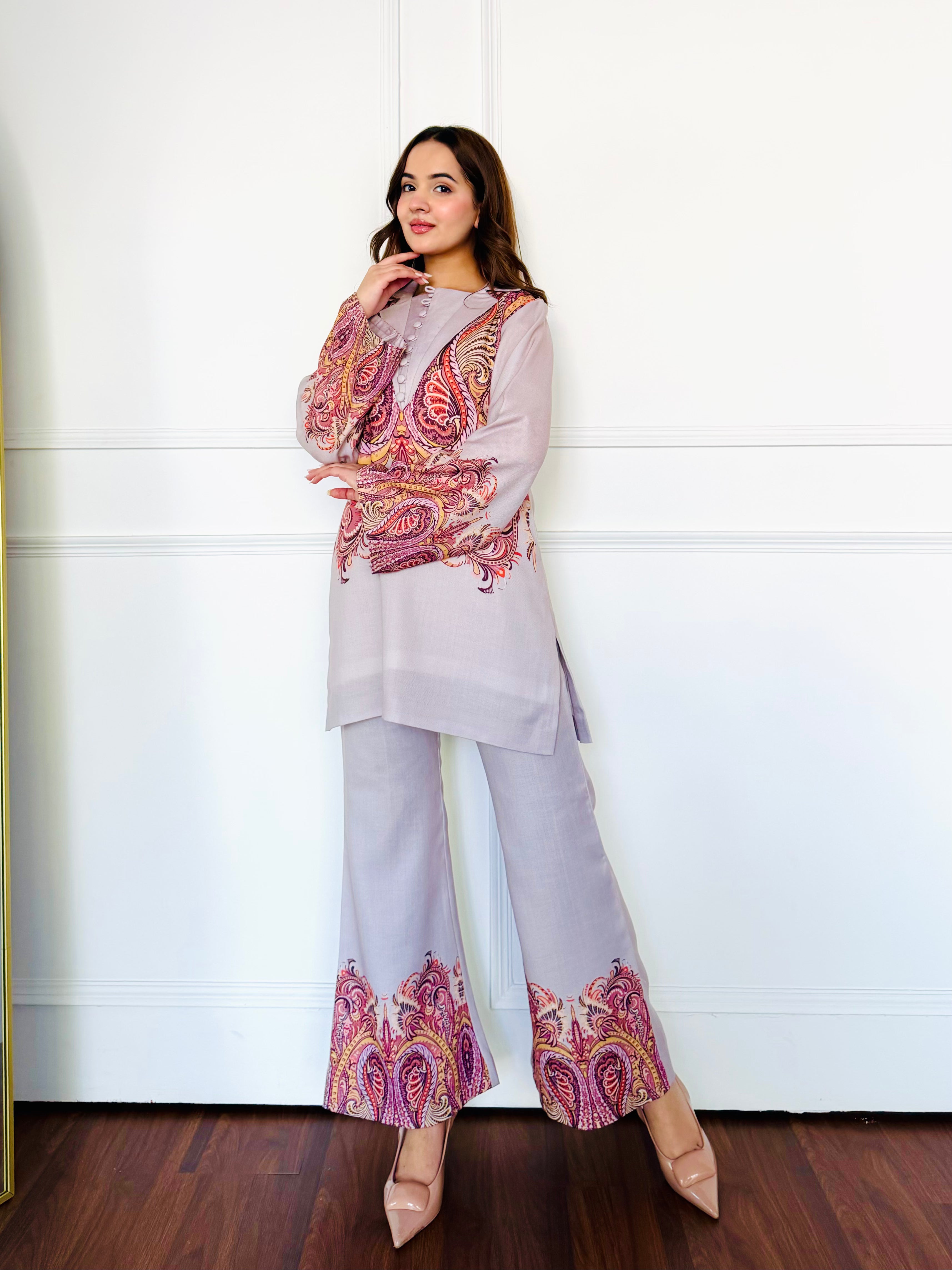 Ivory Paisley Kurta Set