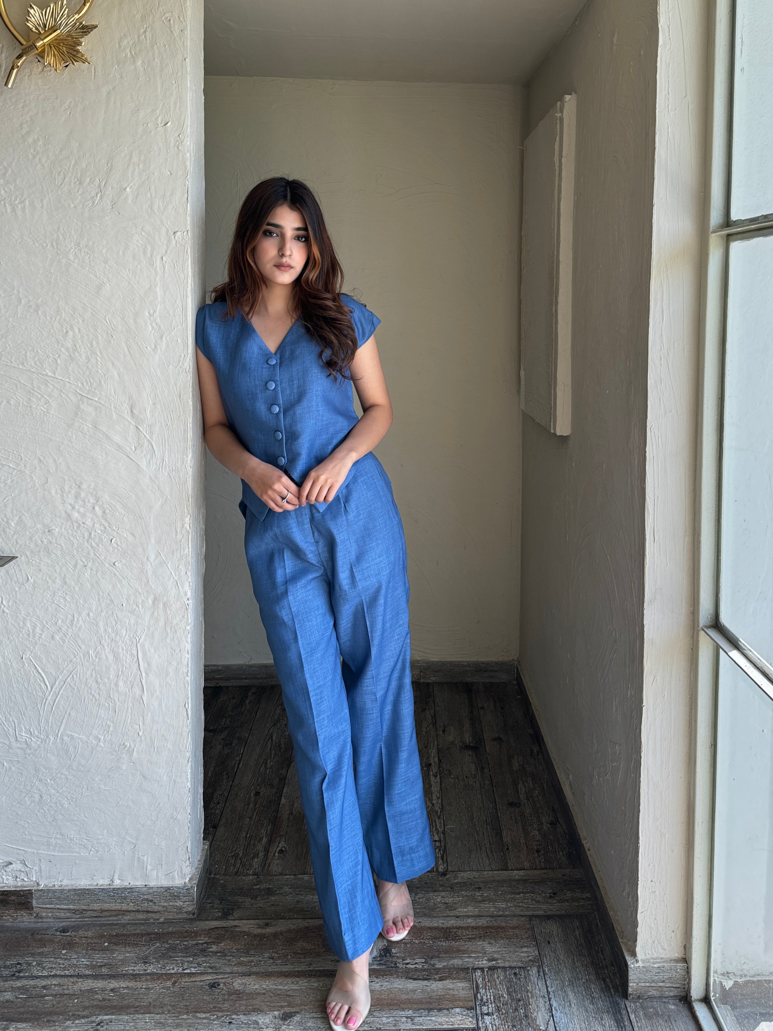 Denim Tone Linen Coord