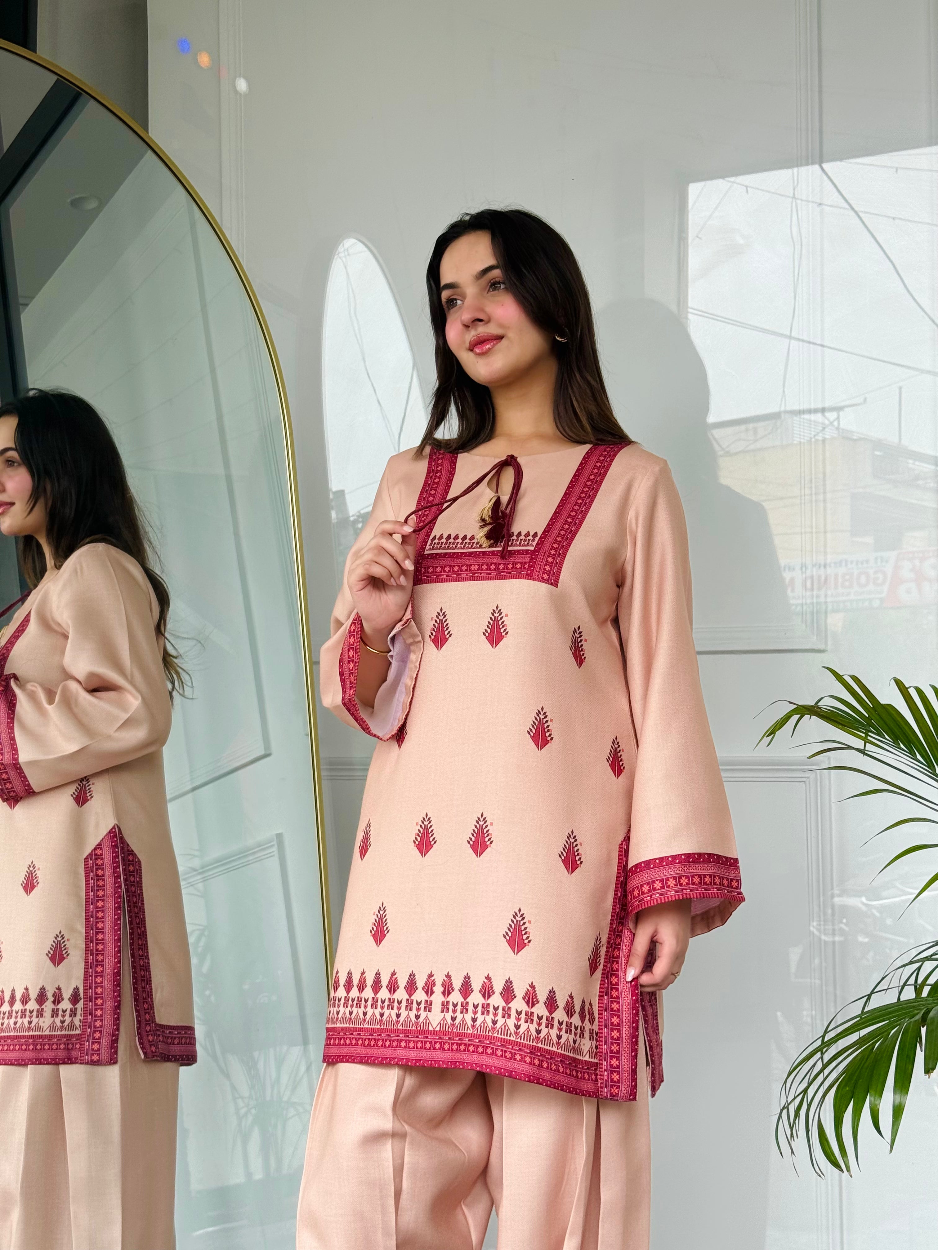 Beige Royale Farshi Salwaar Set