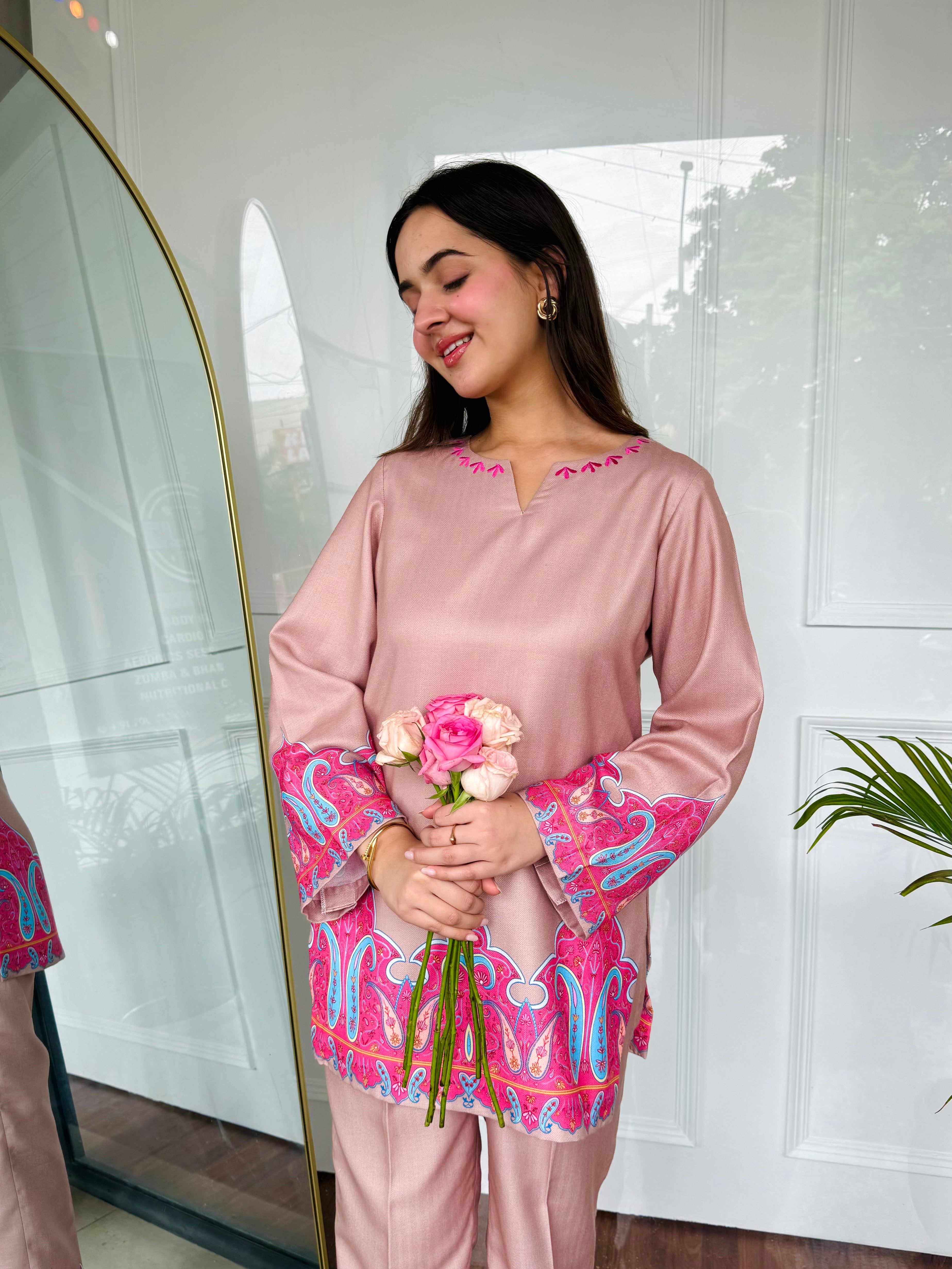 Mocha Rose Kurta Set
