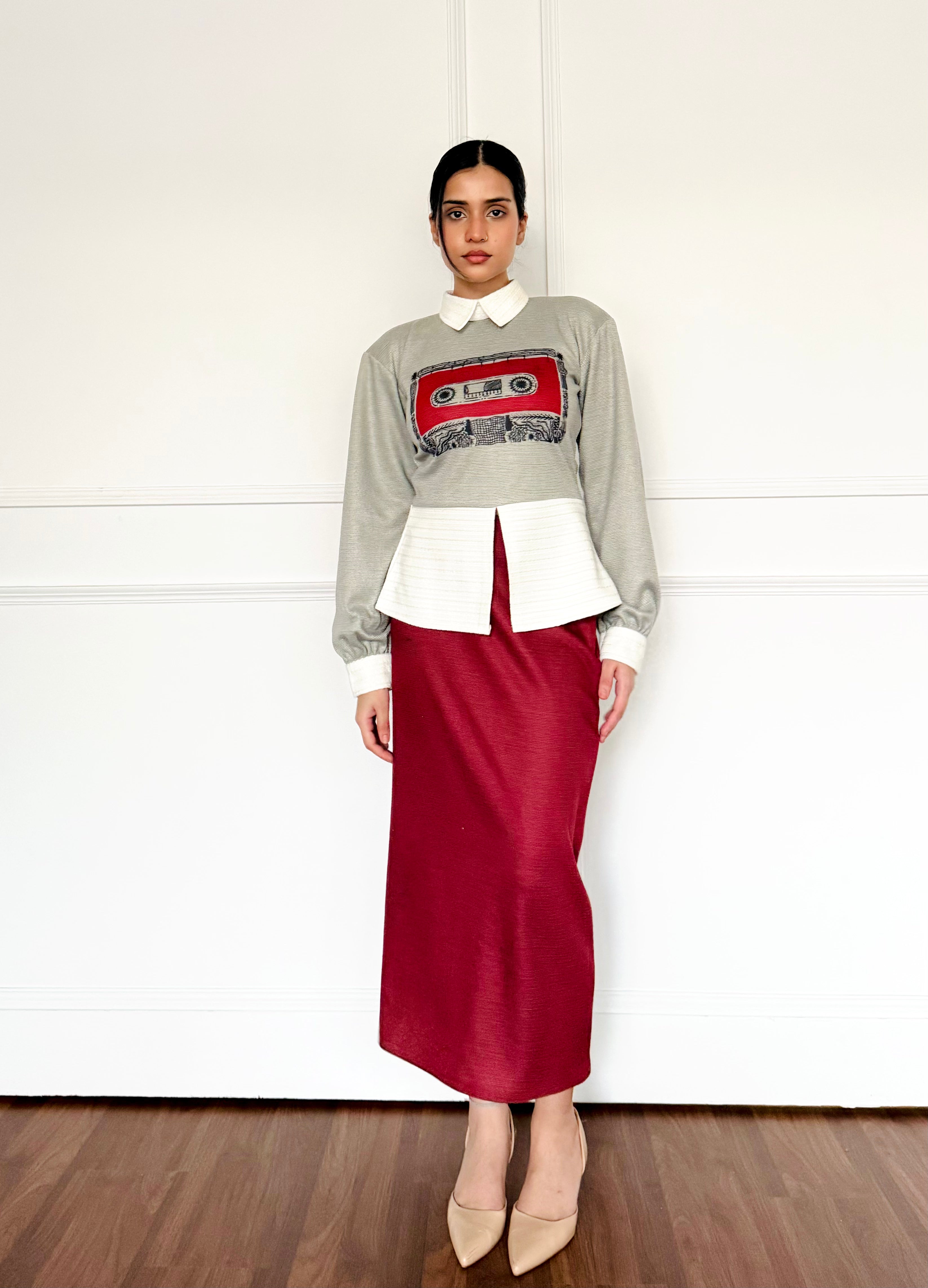 Crimson Winter Skirt Set