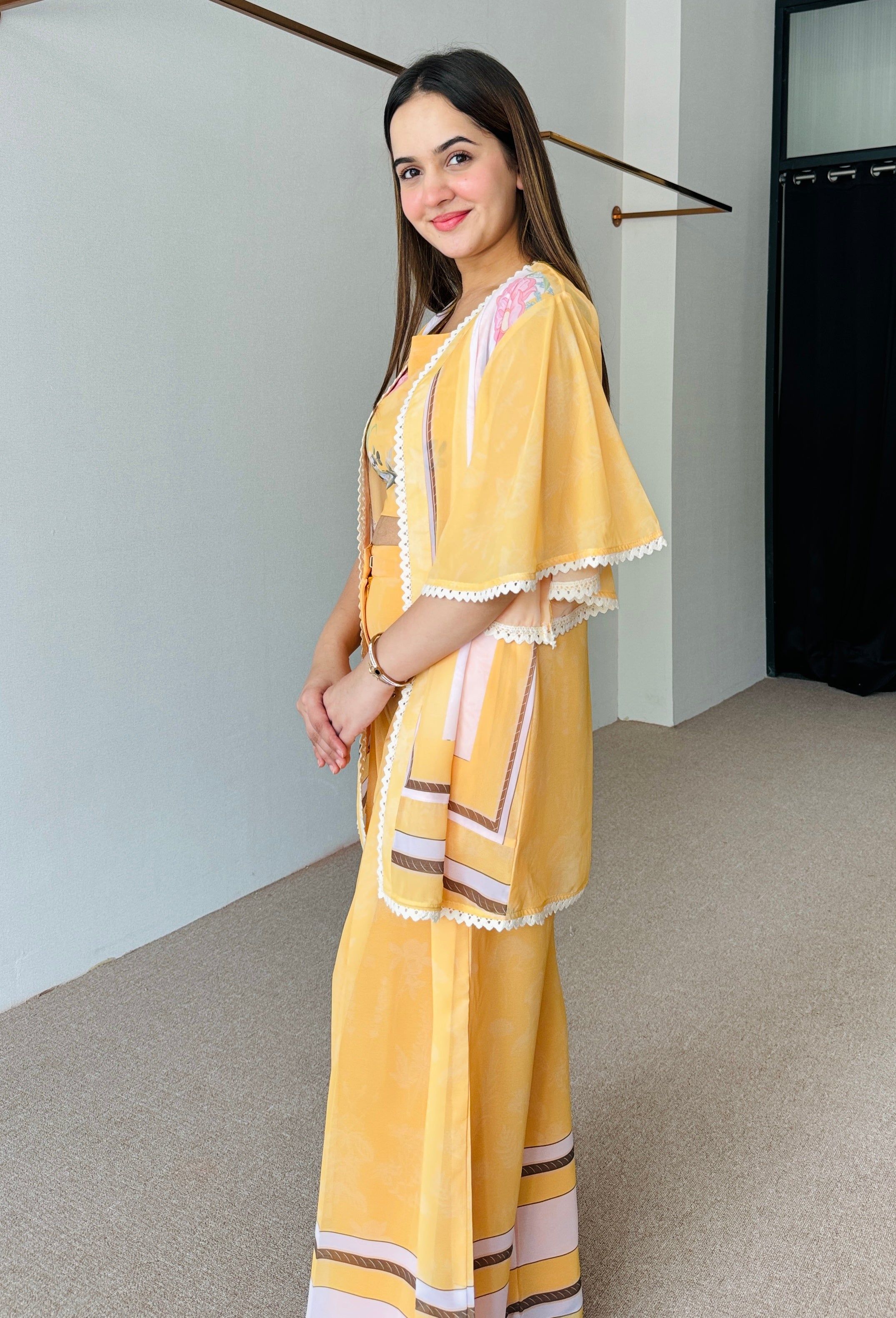 Festive Yellow Fusion Coord