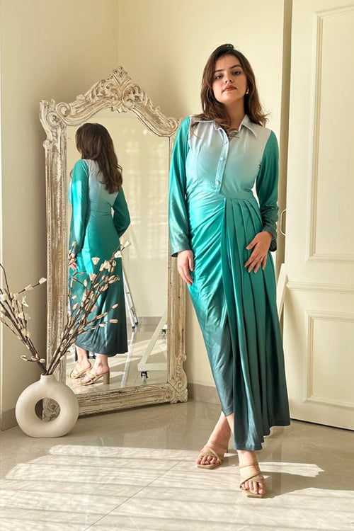 Ombre Formal Luxe Midi Dress