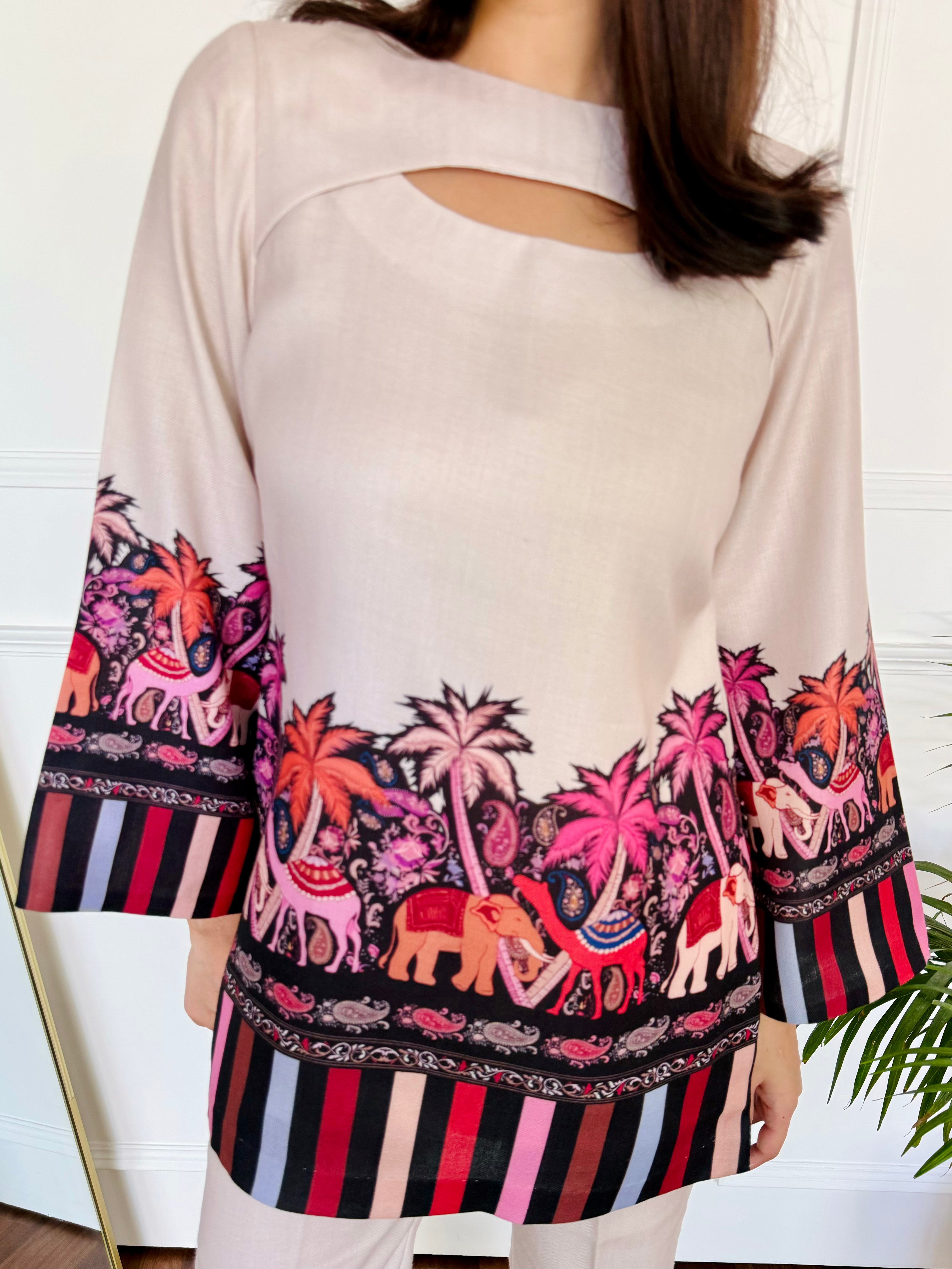 Pink Camel Kurta Set