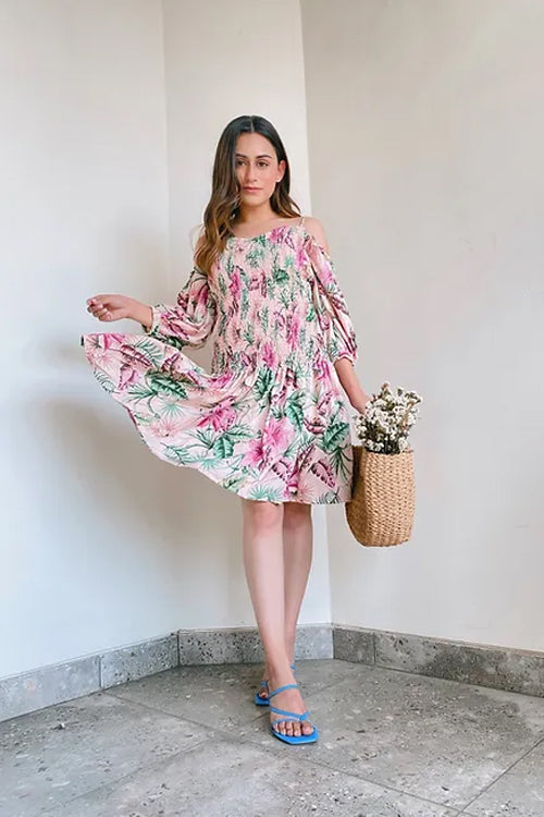 La Bella Pink Floral Midi