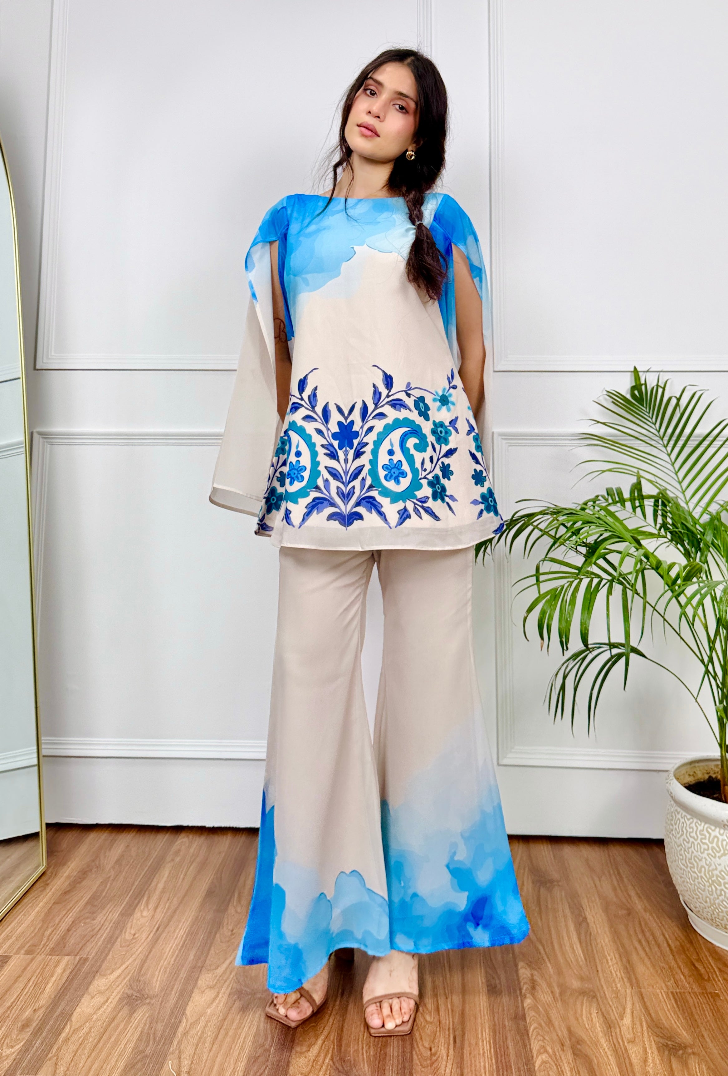 Ivory Sky Ombre Kurta Set