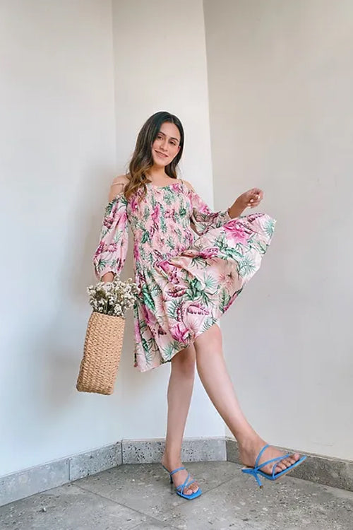 La Bella Pink Floral Midi