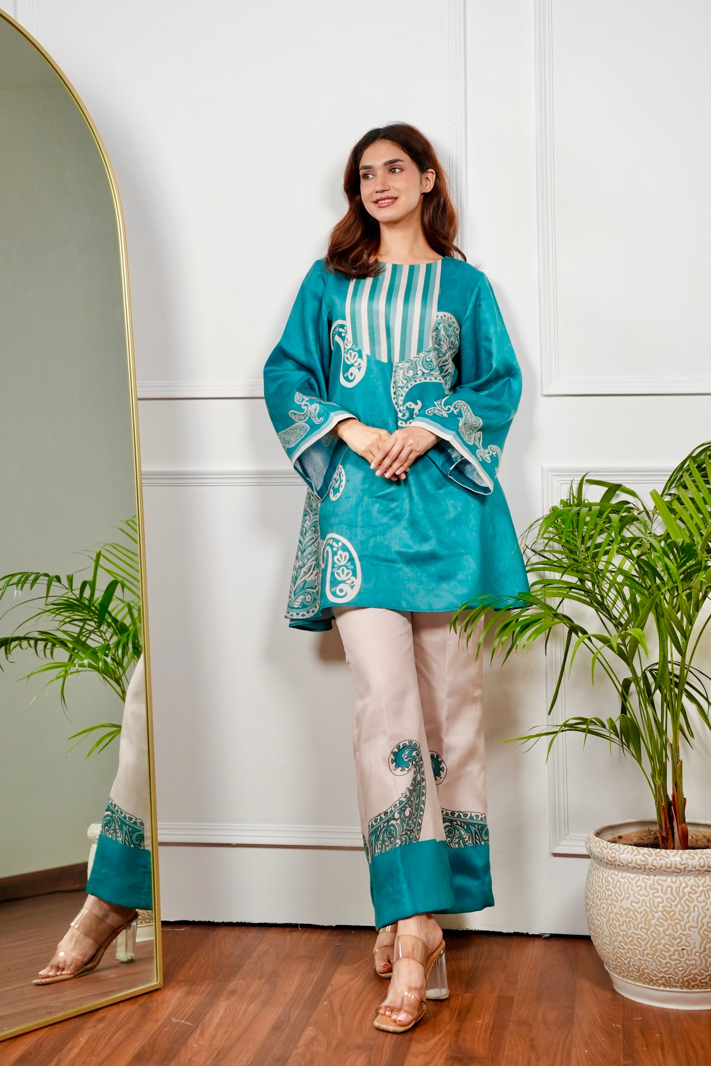 Teal Serenity Kurta Set
