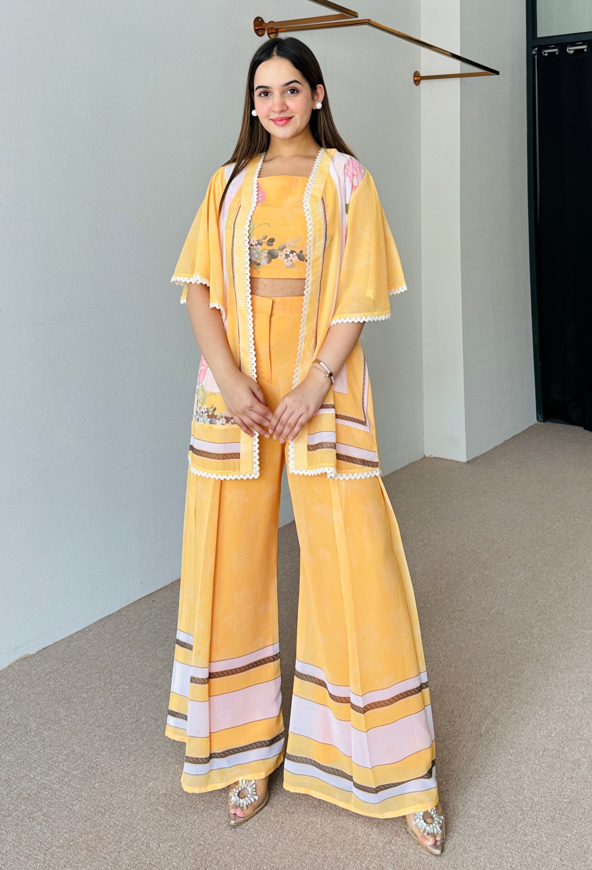 Festive Yellow Fusion Coord