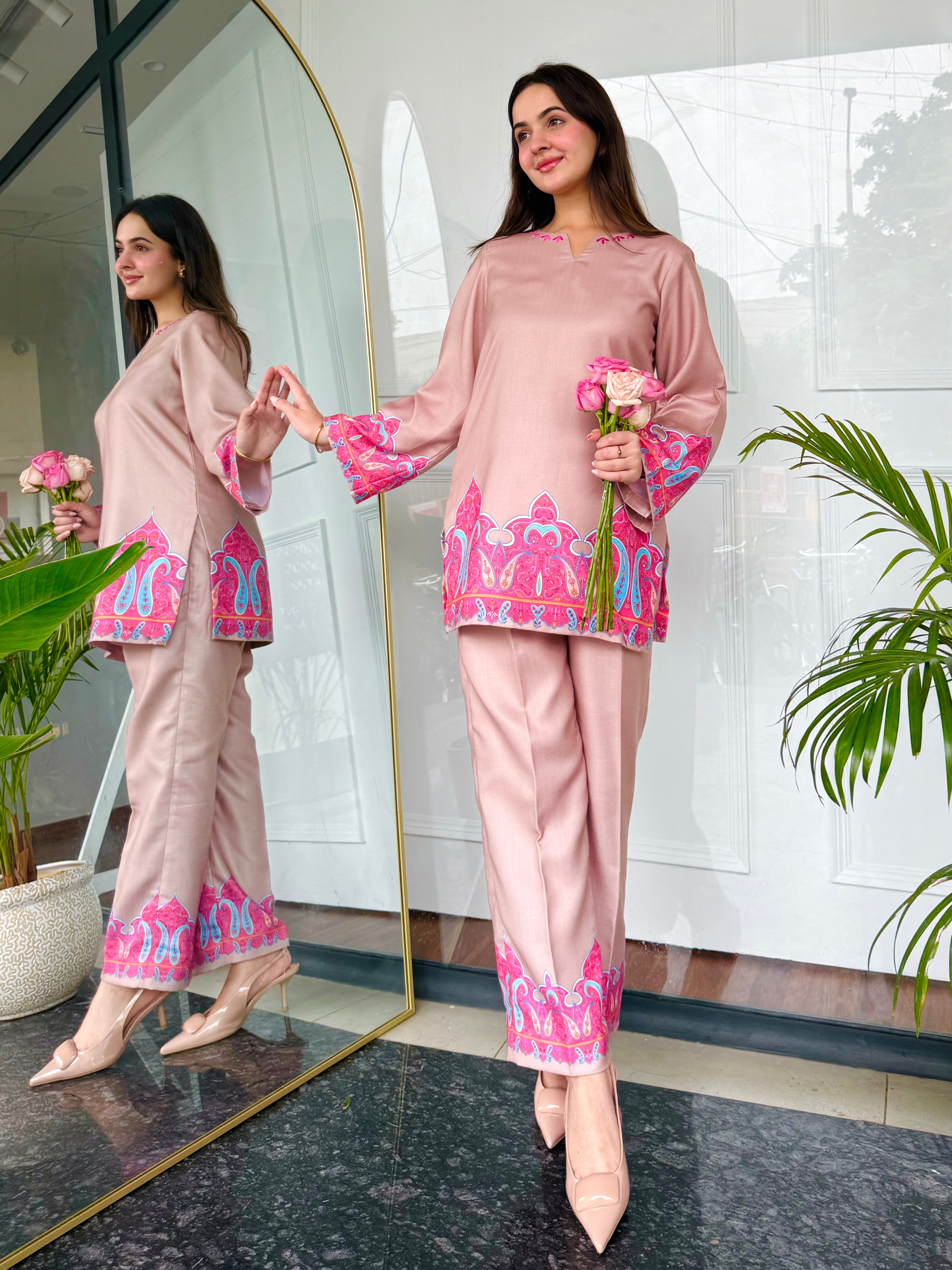 Mocha Rose Kurta Set
