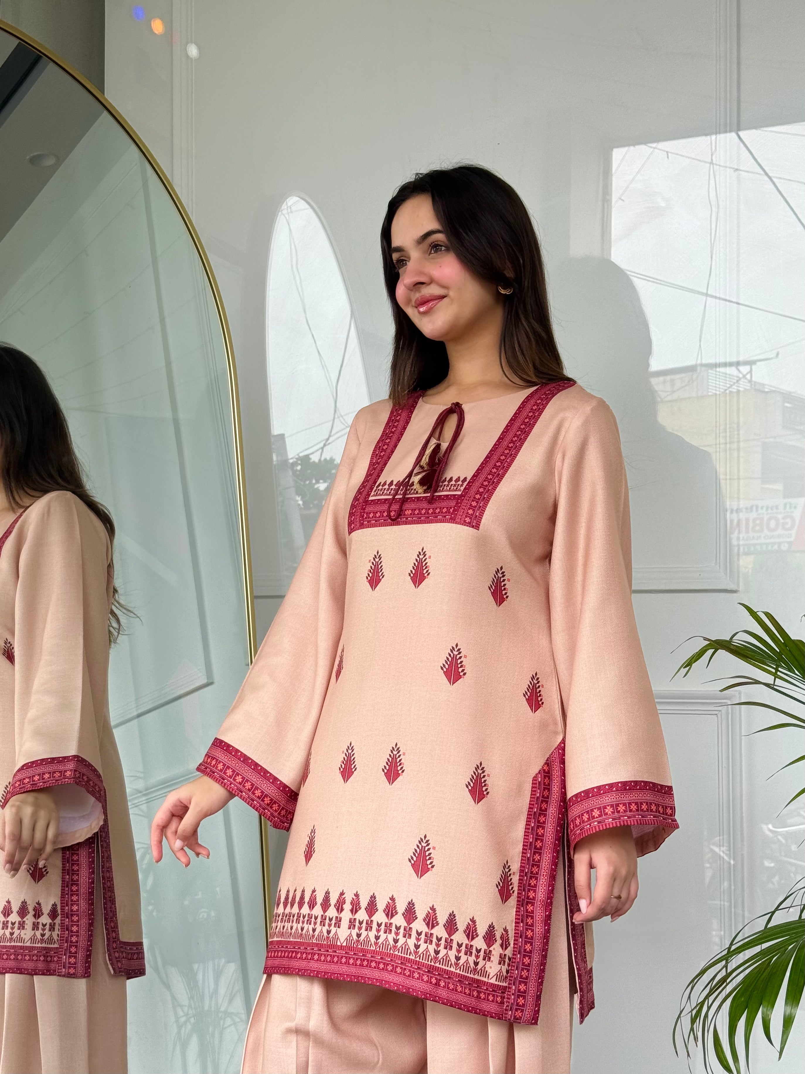 Beige Royale Farshi Salwaar Set
