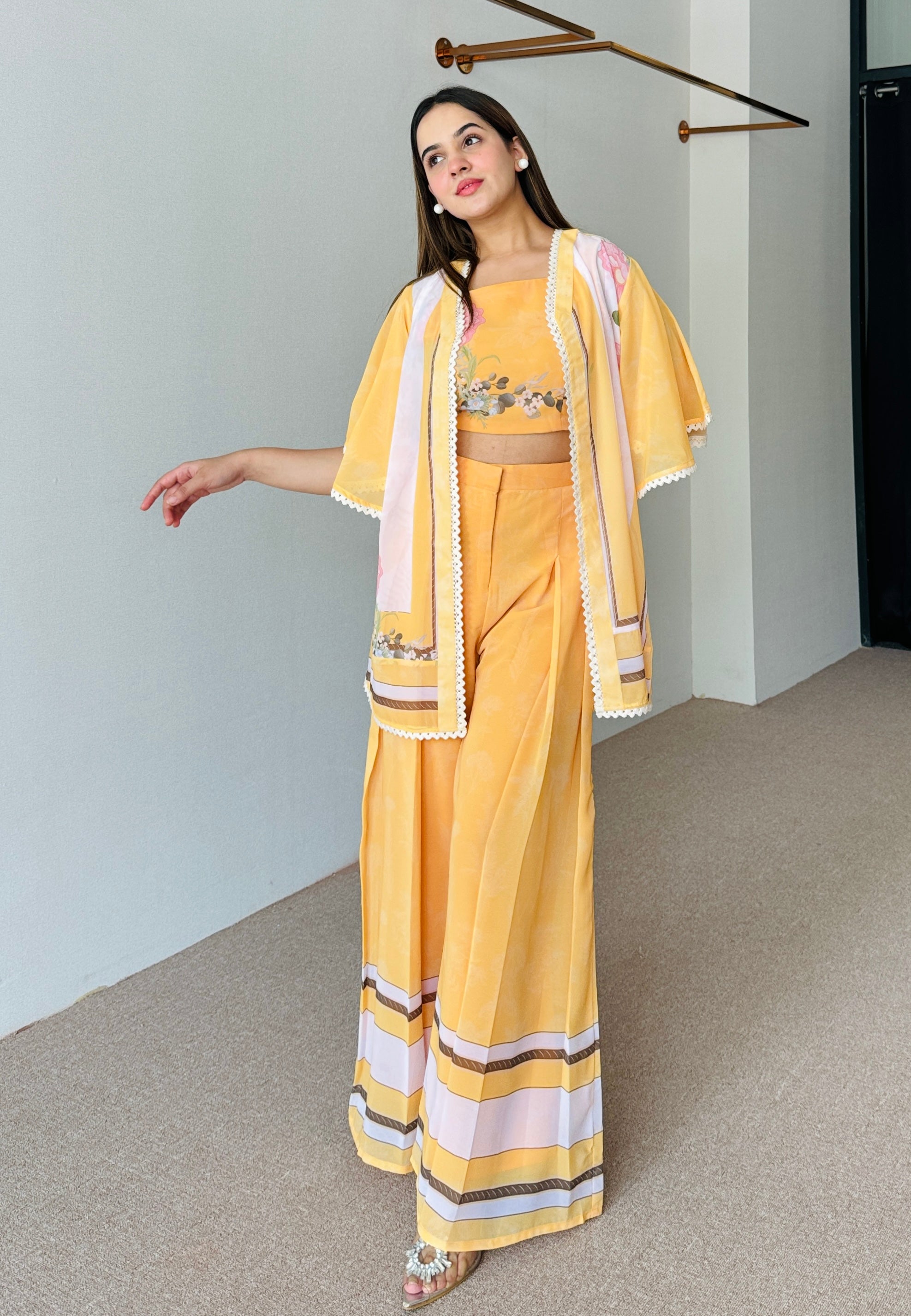 Festive Yellow Fusion Coord