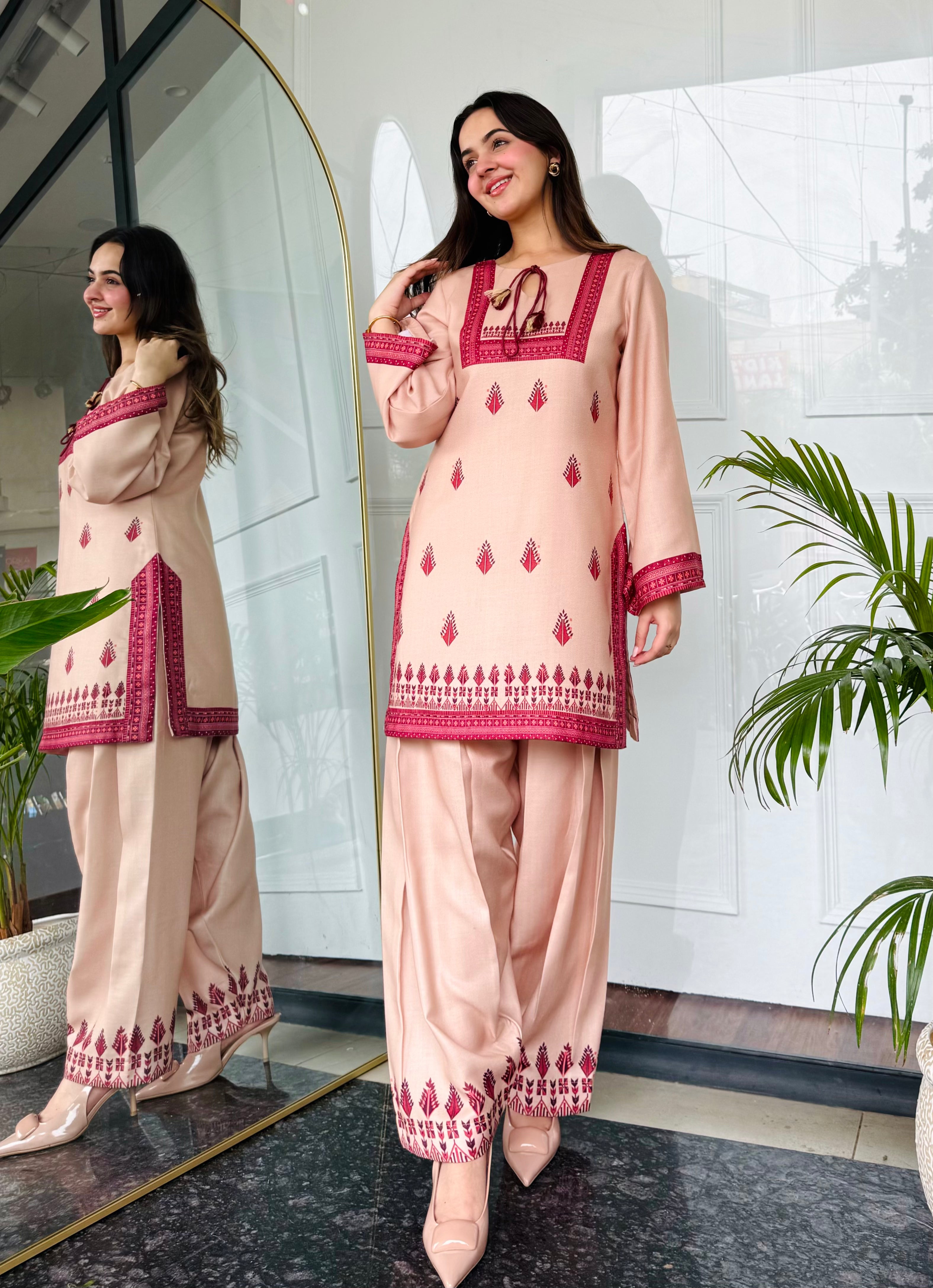 Beige Royale Farshi Salwaar Set