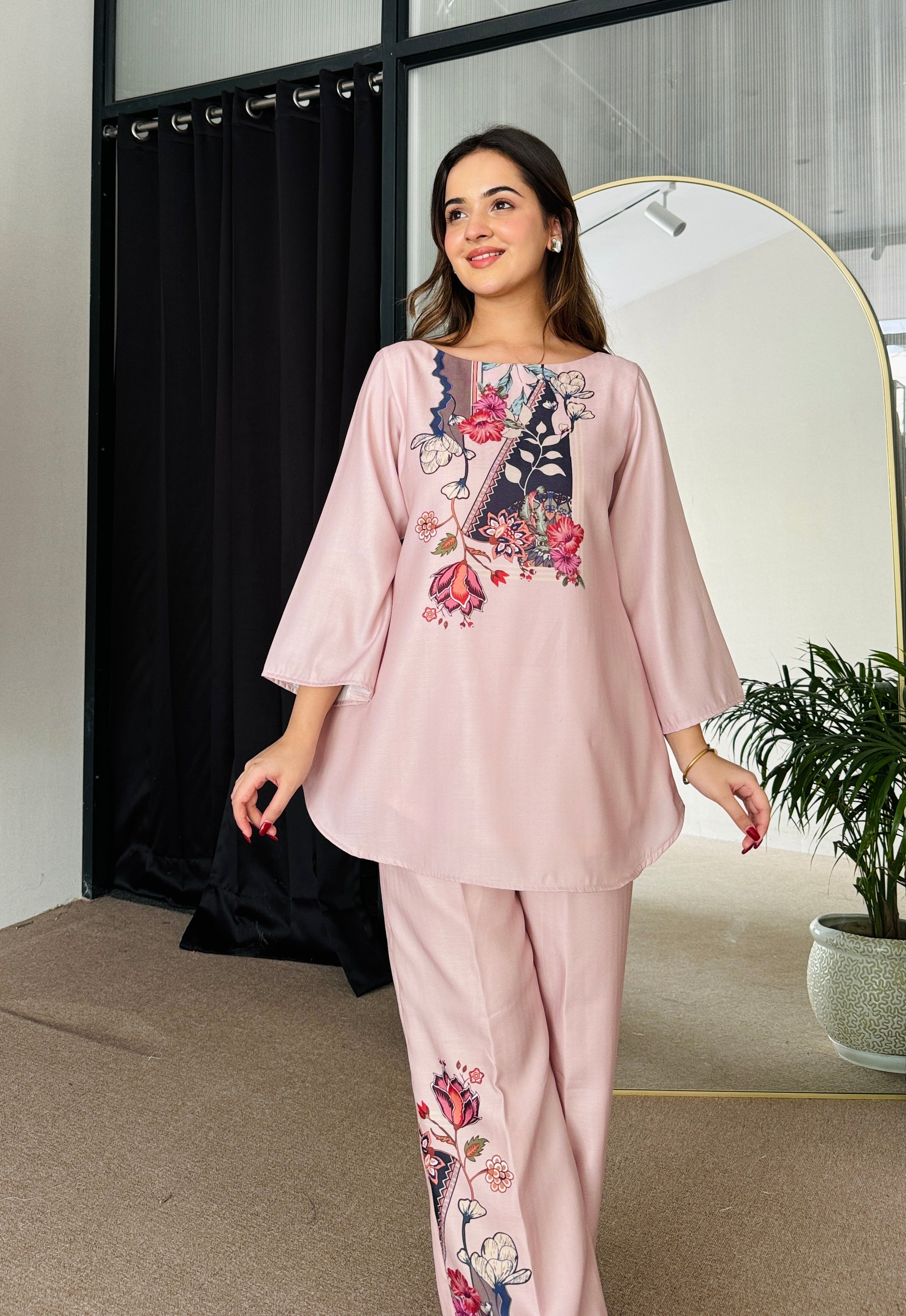 Rosepink Pashmina Co Ord Set