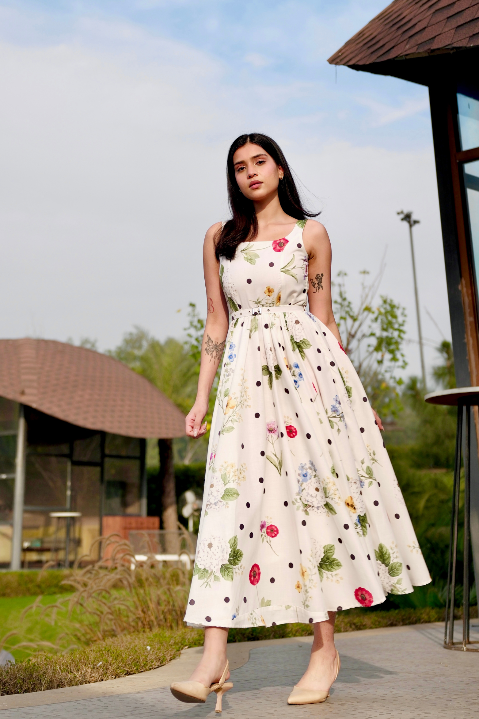 Lily Grace Floral Midi Dress