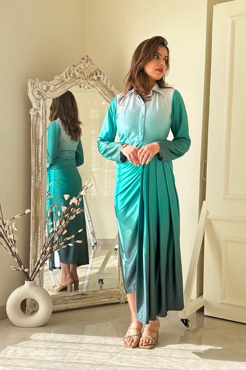 Ombre Formal Luxe Midi Dress