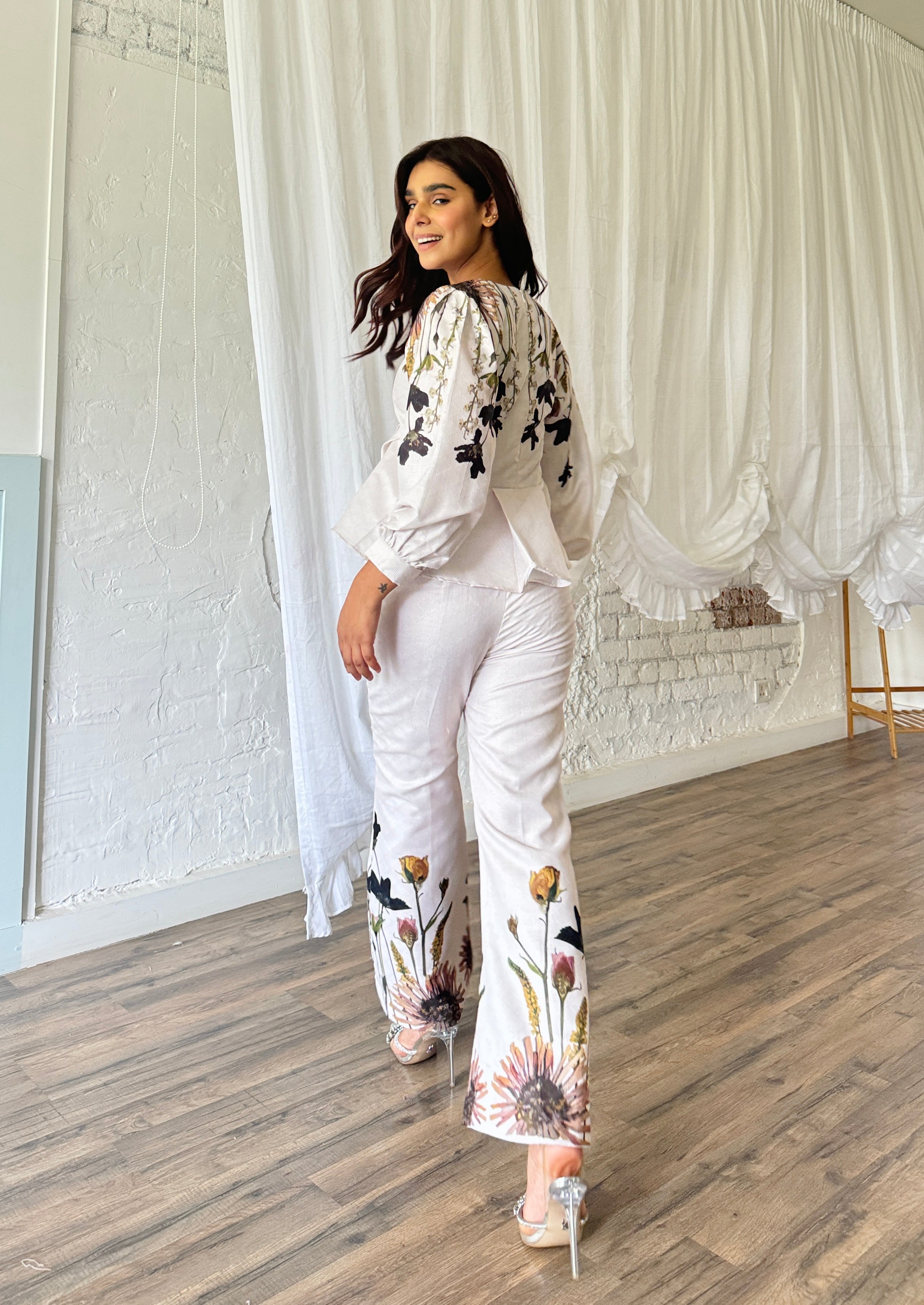 Angelica Floral Peplum Set