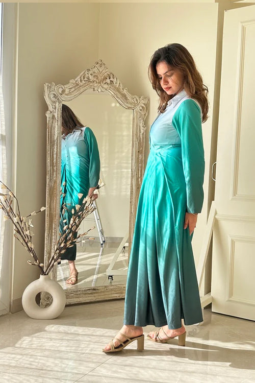 Ombre Formal Luxe Midi Dress