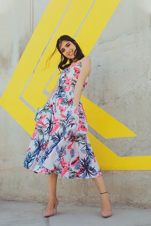 Ellie Multicolored Shirt Style Midi