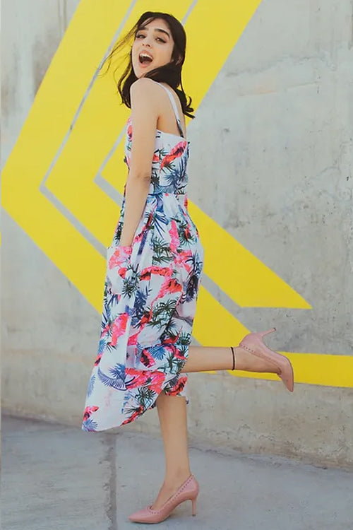 Ellie Multicolored Shirt Style Midi