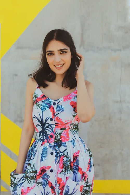 Ellie Multicolored Shirt Style Midi
