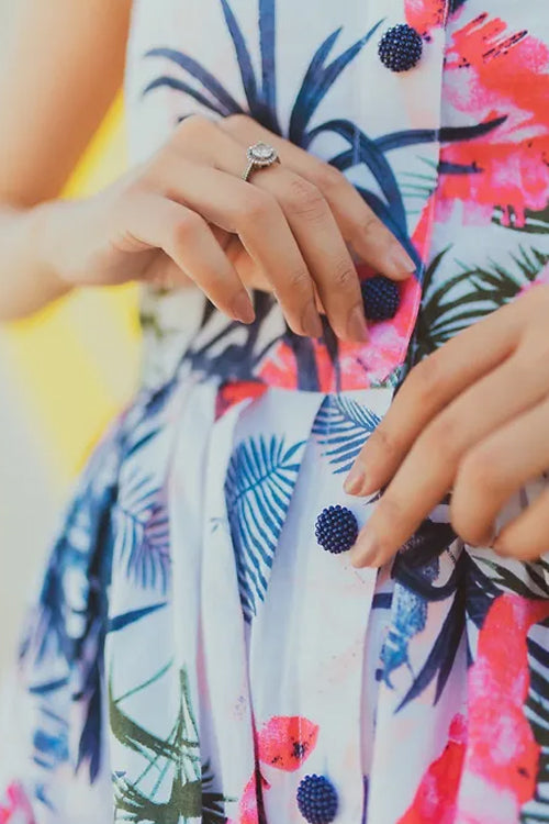 Ellie Multicolored Shirt Style Midi