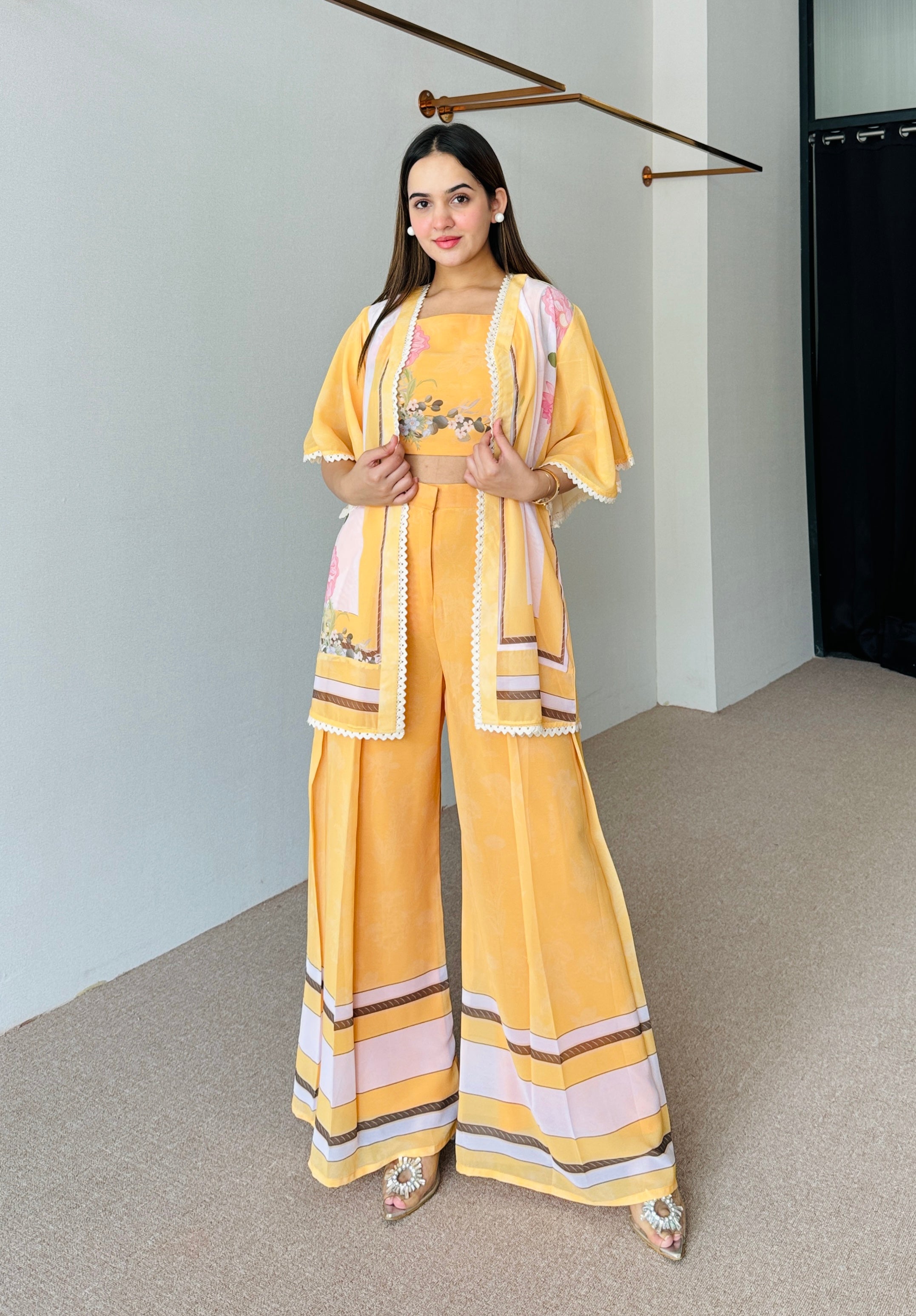 Festive Yellow Fusion Coord