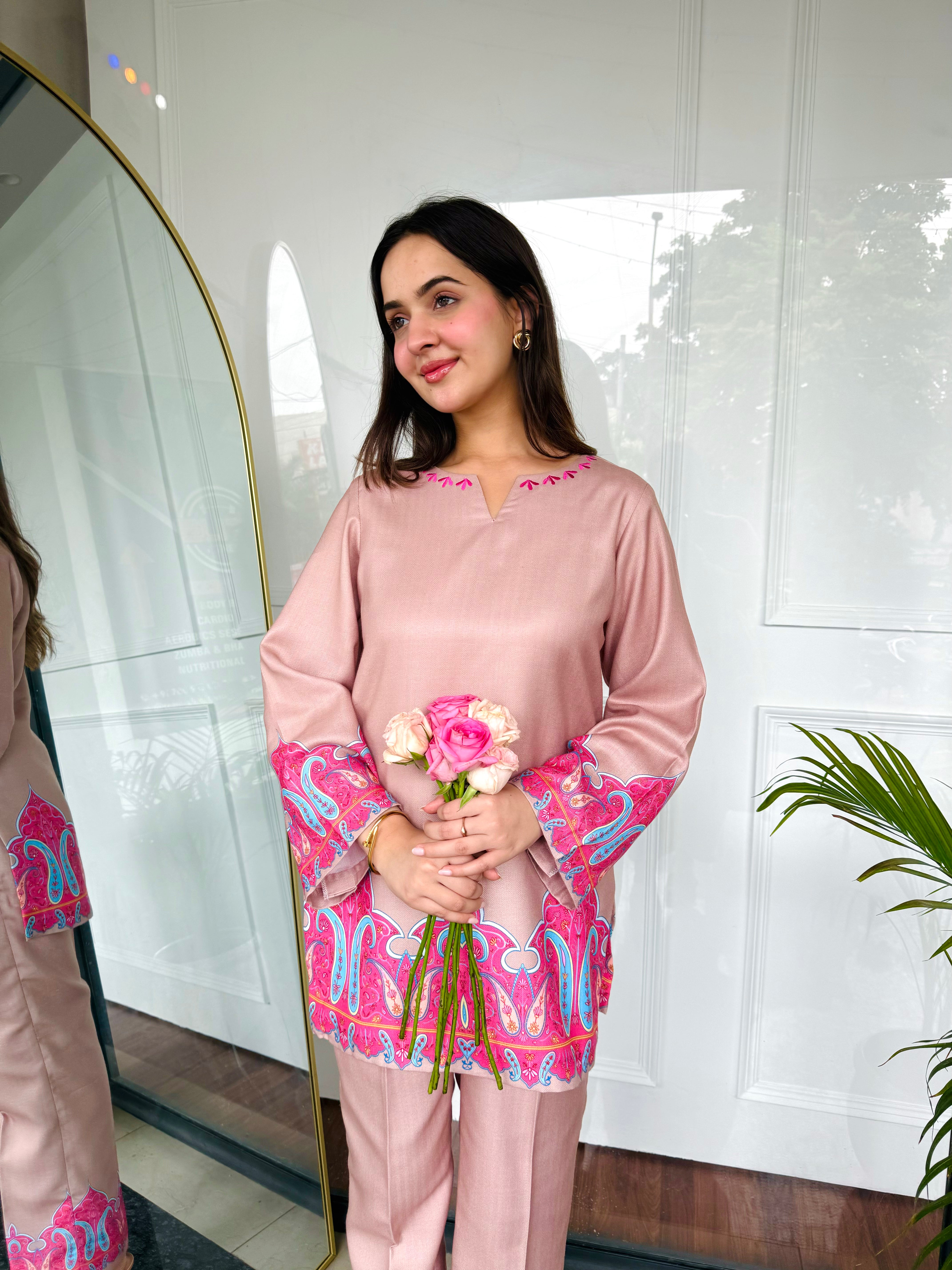 Mocha Rose Kurta Set