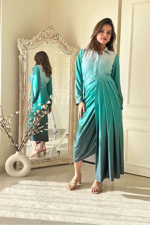 Ombre Formal Luxe Midi Dress