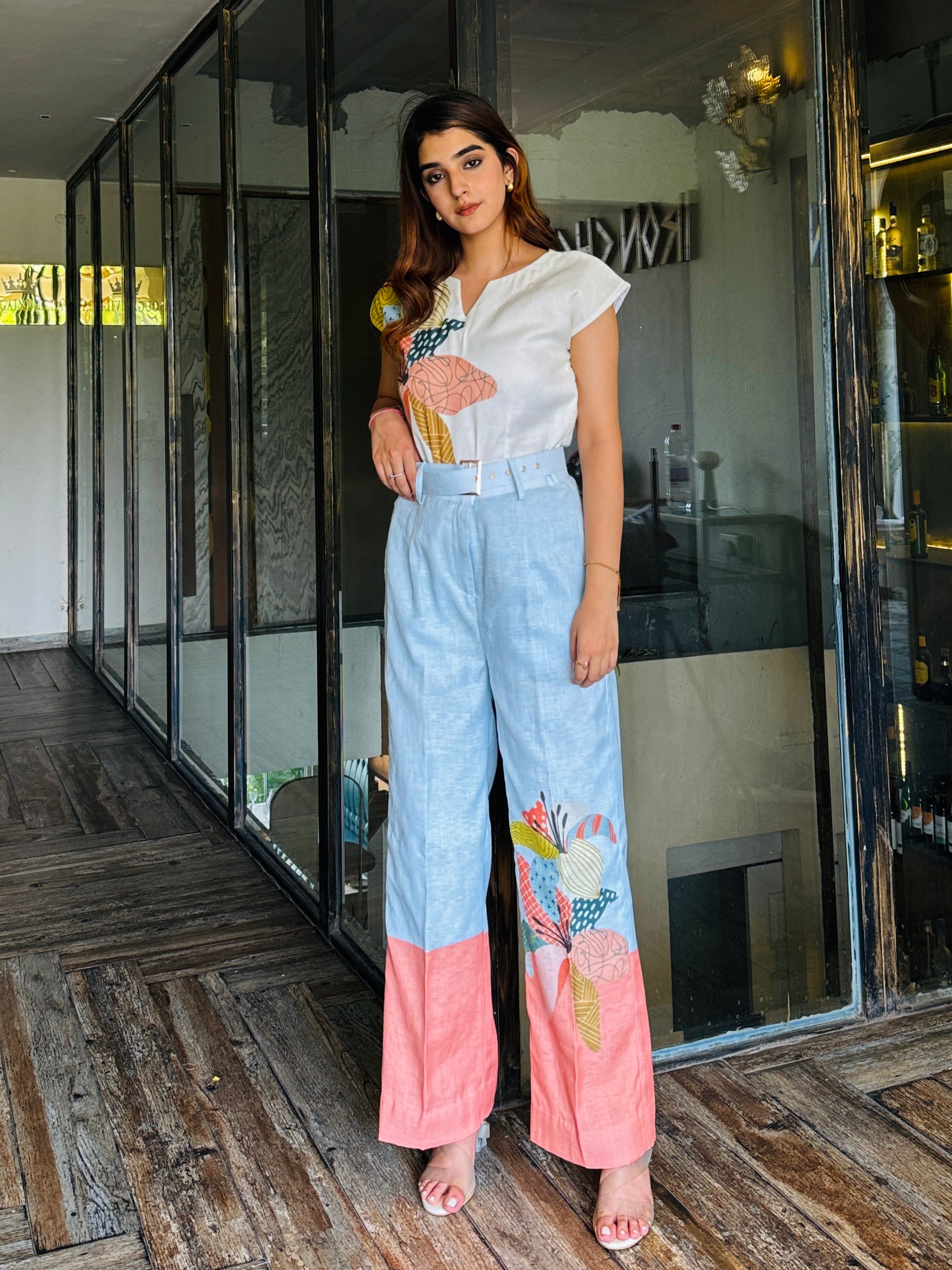 Peppy White Blue Coord