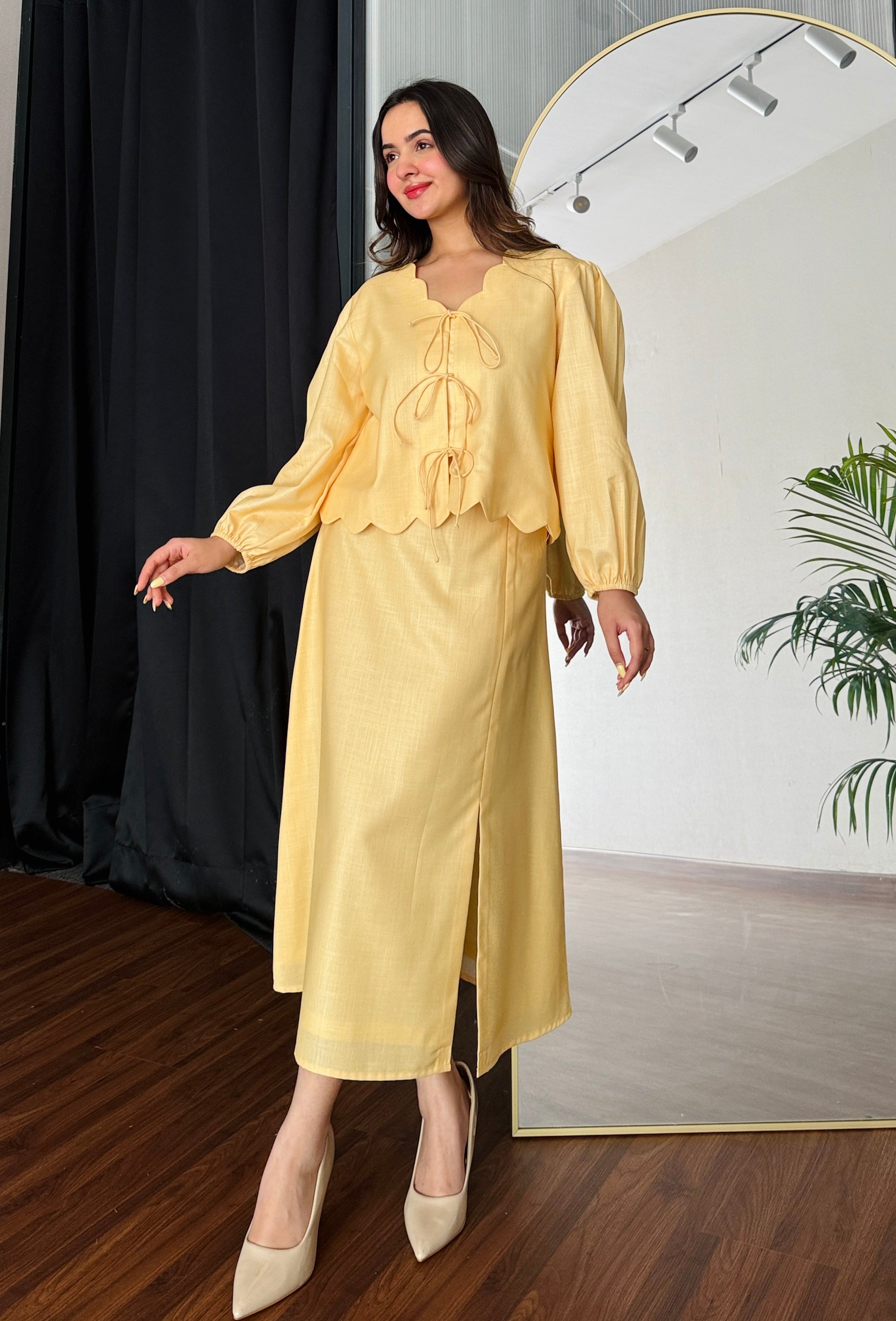 Lemon Meringue Skirt Set
