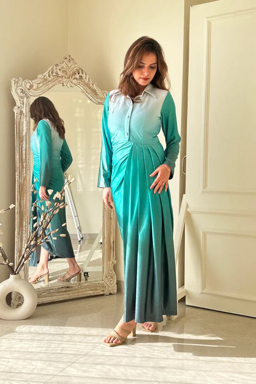 Ombre Formal Luxe Midi Dress