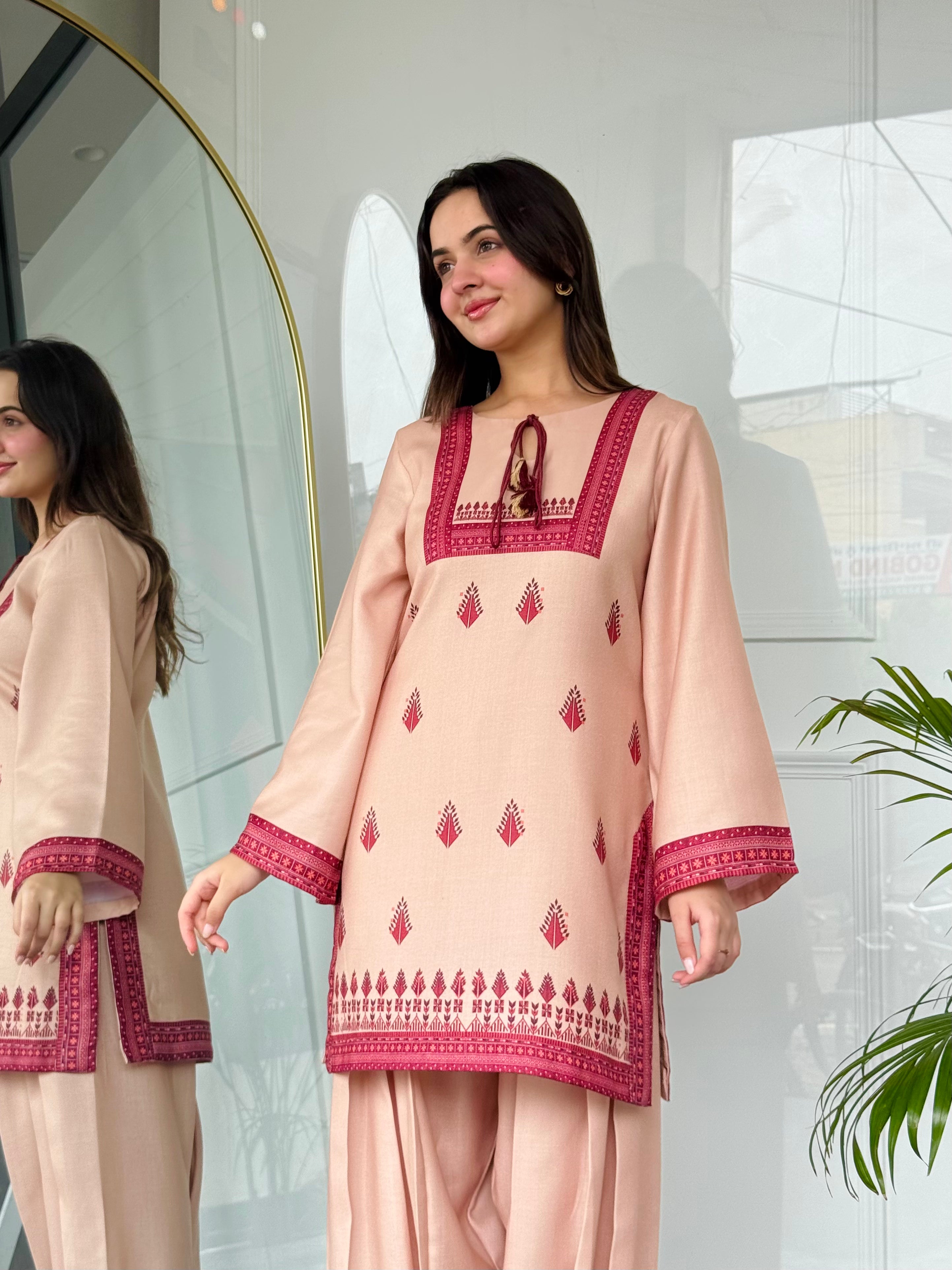Beige Royale Farshi Salwaar Set
